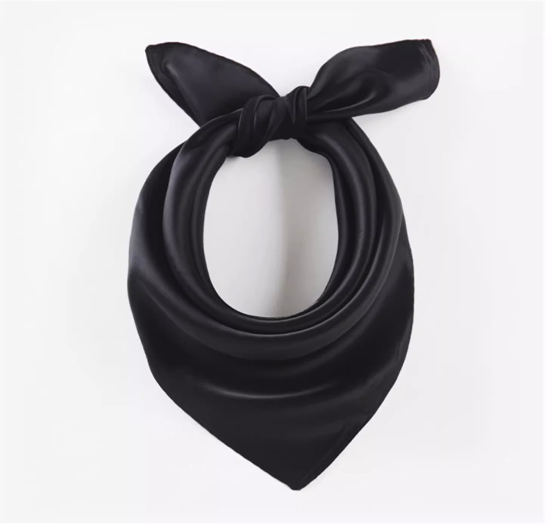 100% Pure Silk Solid Color Square Scarf Silk Hair Scarf 53cm/21” Neck Scarf