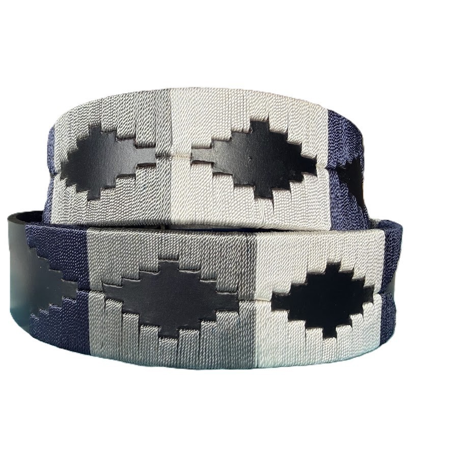 Hand Stitched Leather Polo Belt: Gaucho Style Embroidered Belt