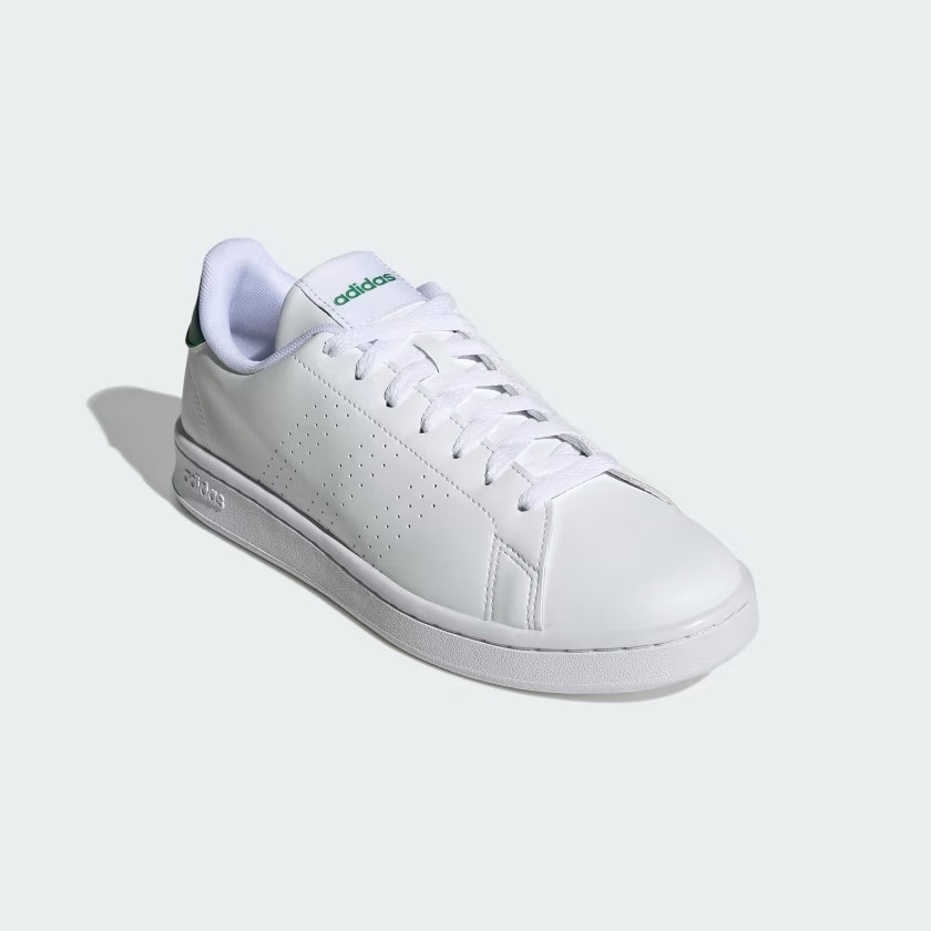 Men’s Adidas Advantage Casual Shoes Cloud White / Green Sz 13 GZ5300