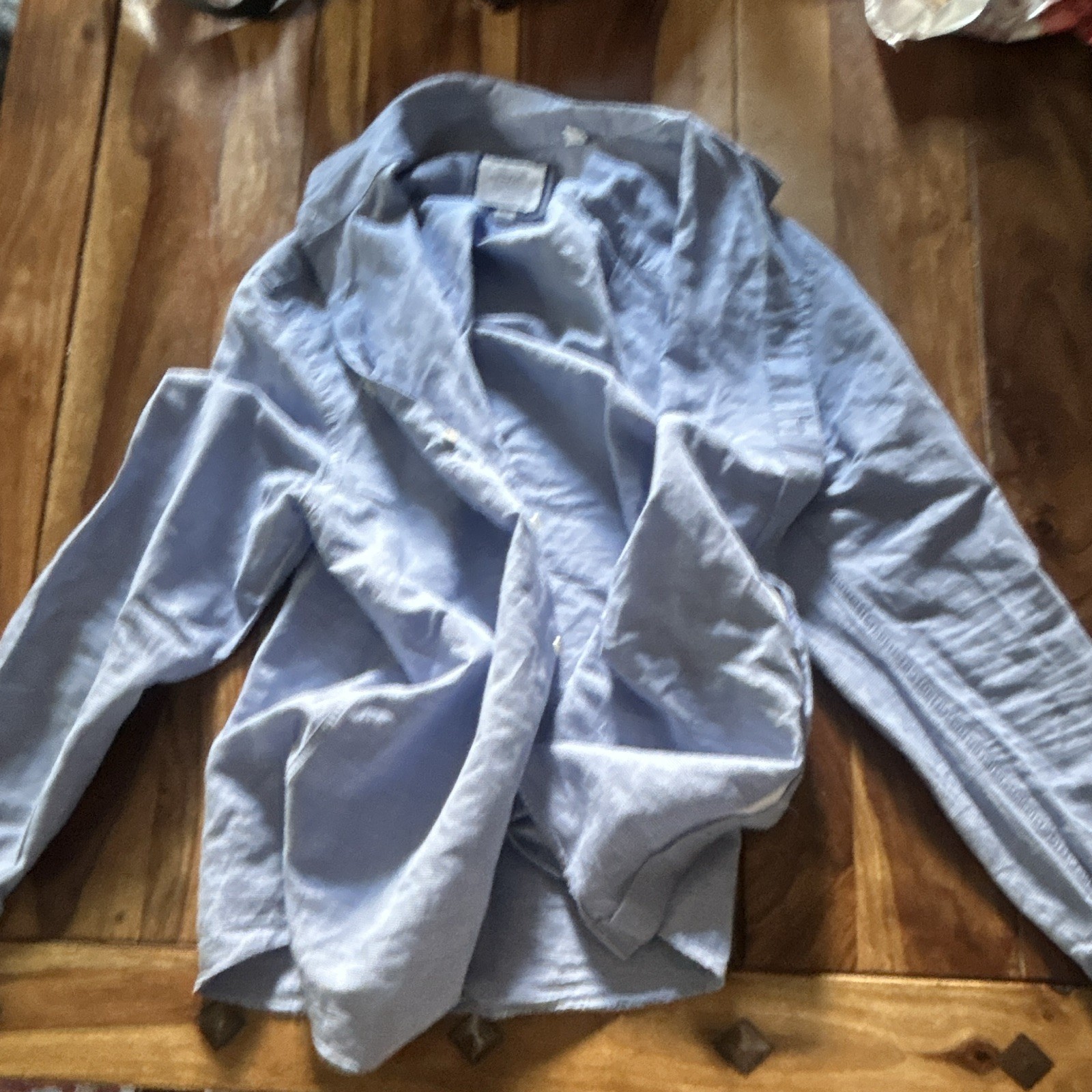 Charles Tyrwhitt Slim Fit Blue Striped Cotton Non-Iron Dress Shirt 15/34