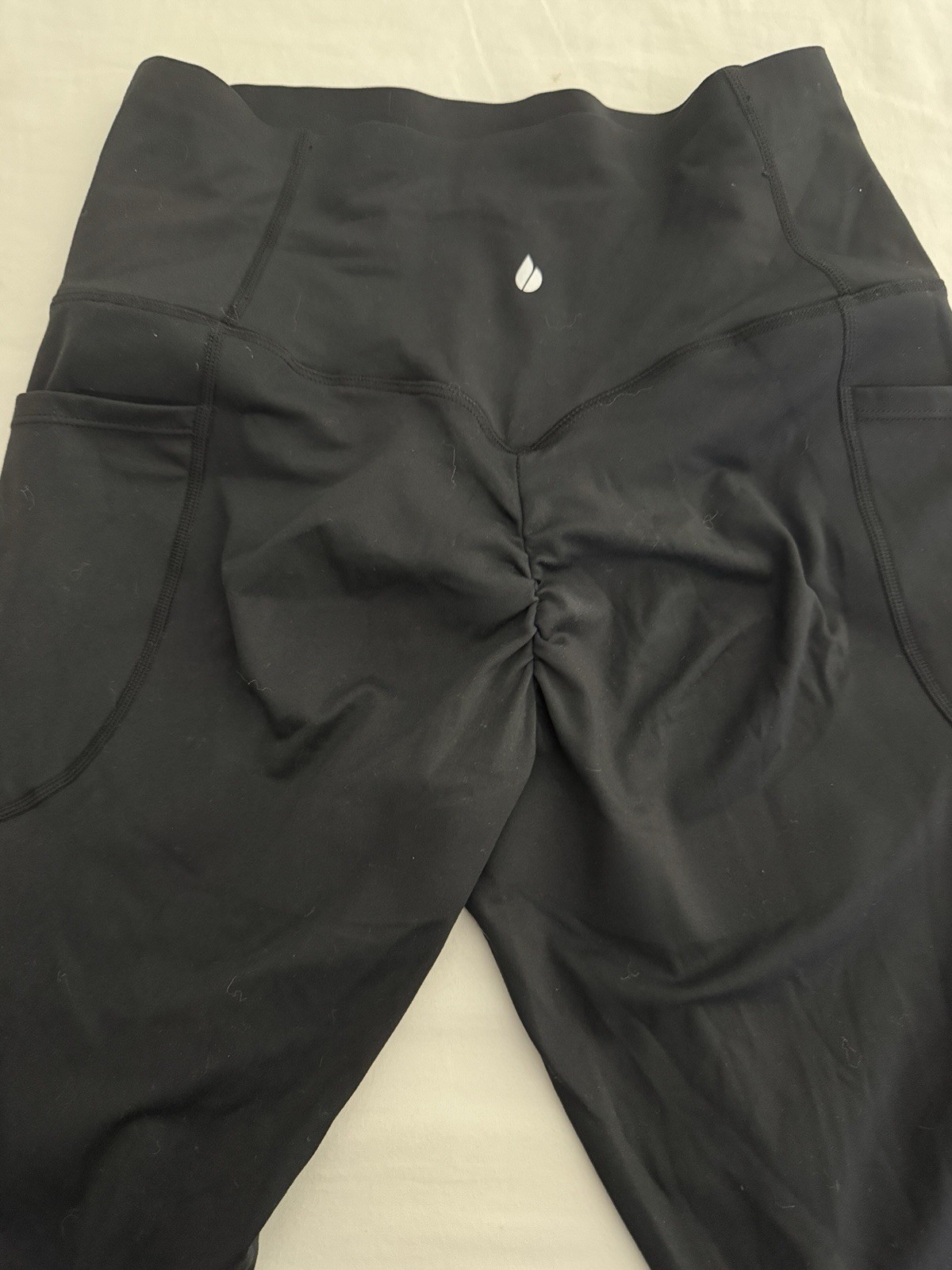 BRXL Black High Rise Pocket Ankle Leggings Size S Yoga Athleisure Stretch