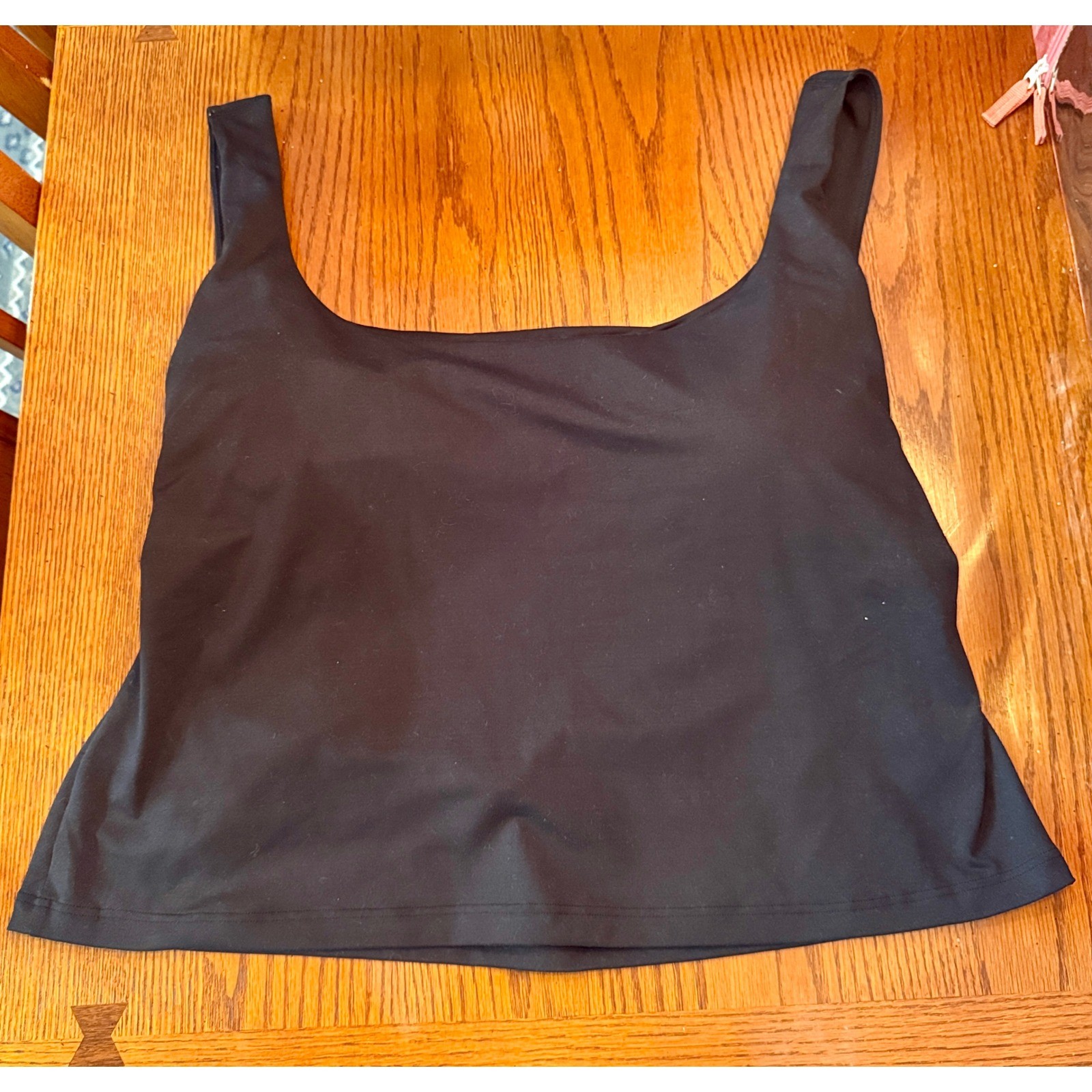Fabletics Tank Top Womens 4X Black Twist Back Cutout Square Neck
