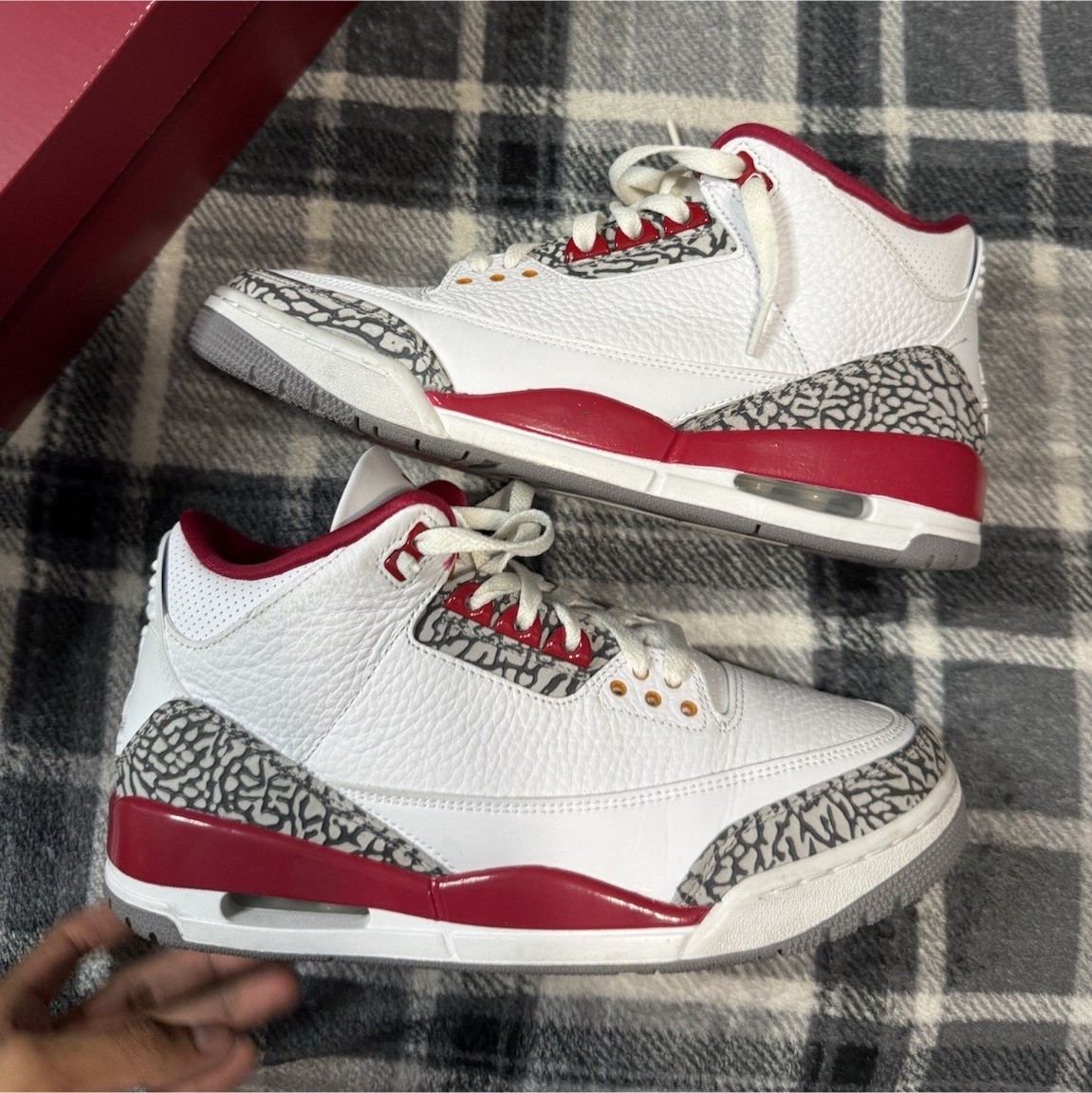 9M CLEAN Jordan Air Jordan 3 Retro Mid Cardinal Red OG ALL