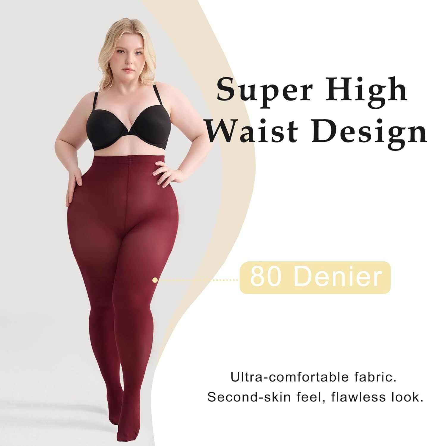 WomenS Plus Size Tights High Waist Sheer Semi Opaque Ultra Soft Pantyhose XL-4XL