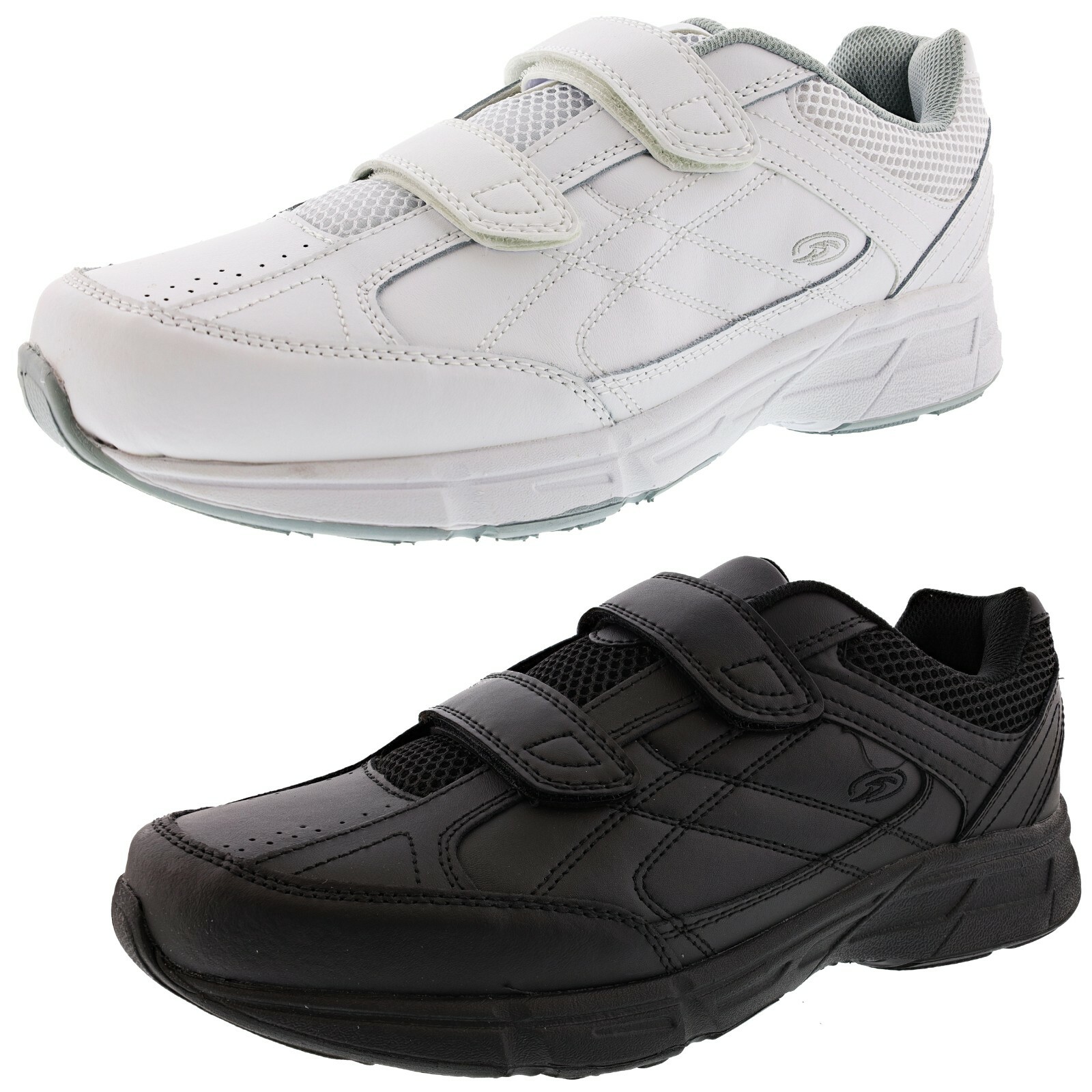 DR SCHOLL’S MENS BRISK DUAL STRAP CLOSURE WIDE WIDTH WALKING SHOES