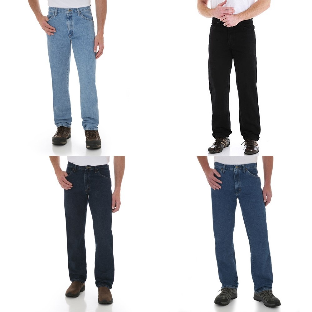 New Wrangler Five Star Regular Fit Jeans Men’s Sizes Five Colors 100% Cotton
