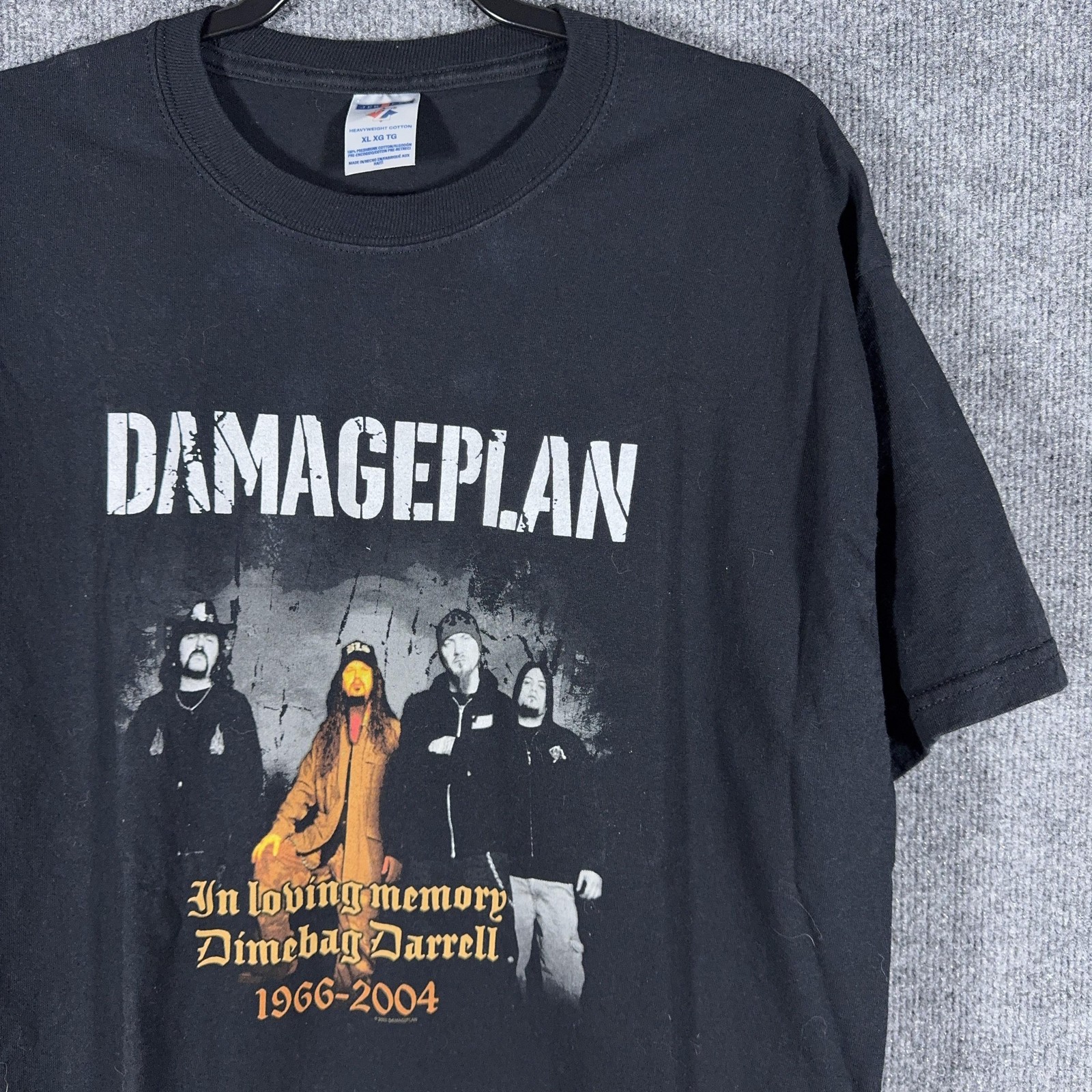 Vintage Damageplan Shirt Mens XL Black Dimebag Darrell Memorial Band Tee 2000s