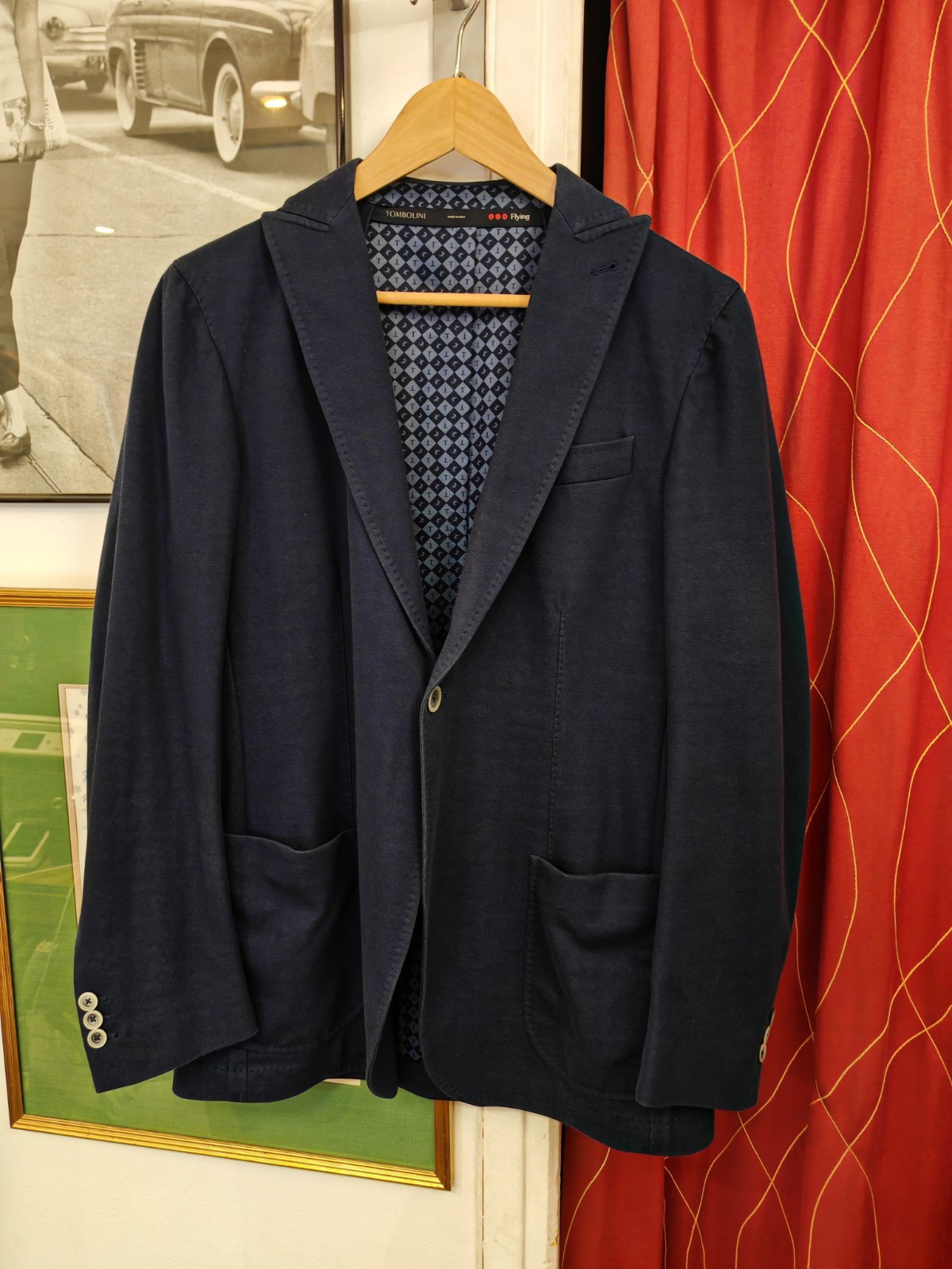 Tombolini 700€ Men’ Blazer Jacket Cotton Size EU 50 ( M ) Made in Italy