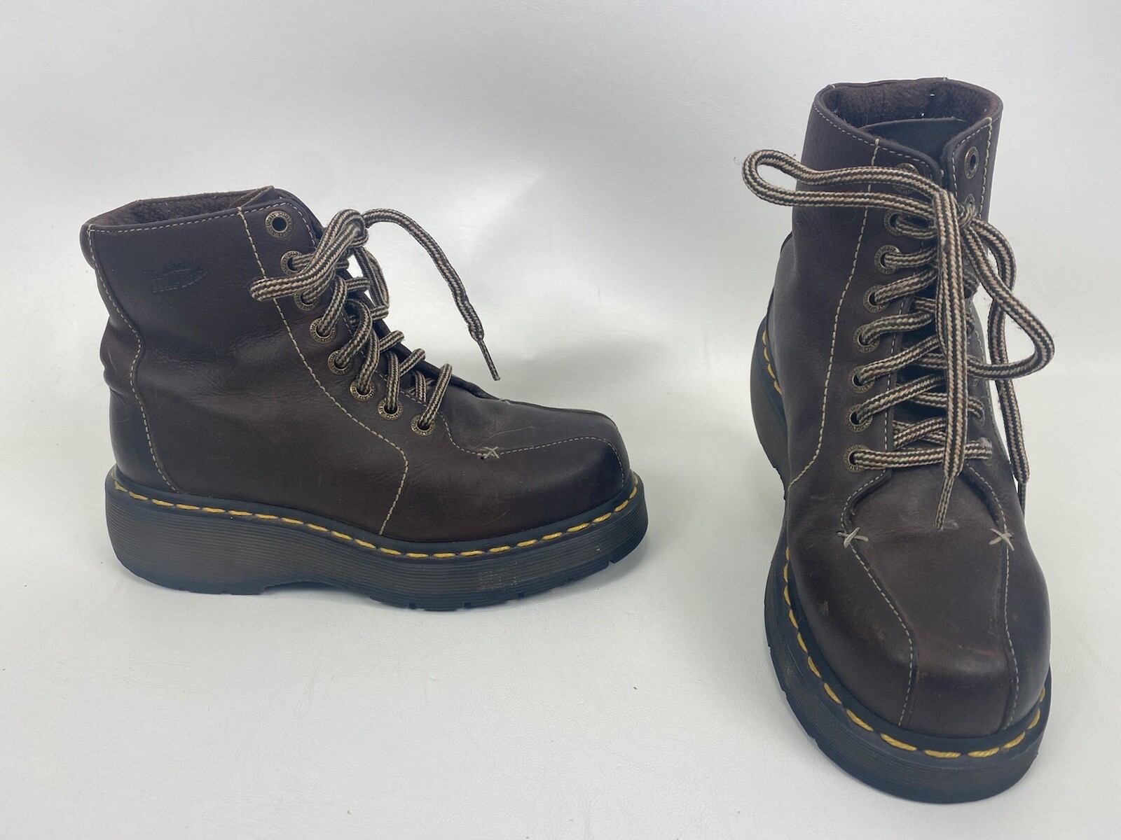 Dr Martens Mens Size 5 Womens 6 UK 4 EU 37 Brown Boots 3A55 2″ Heel