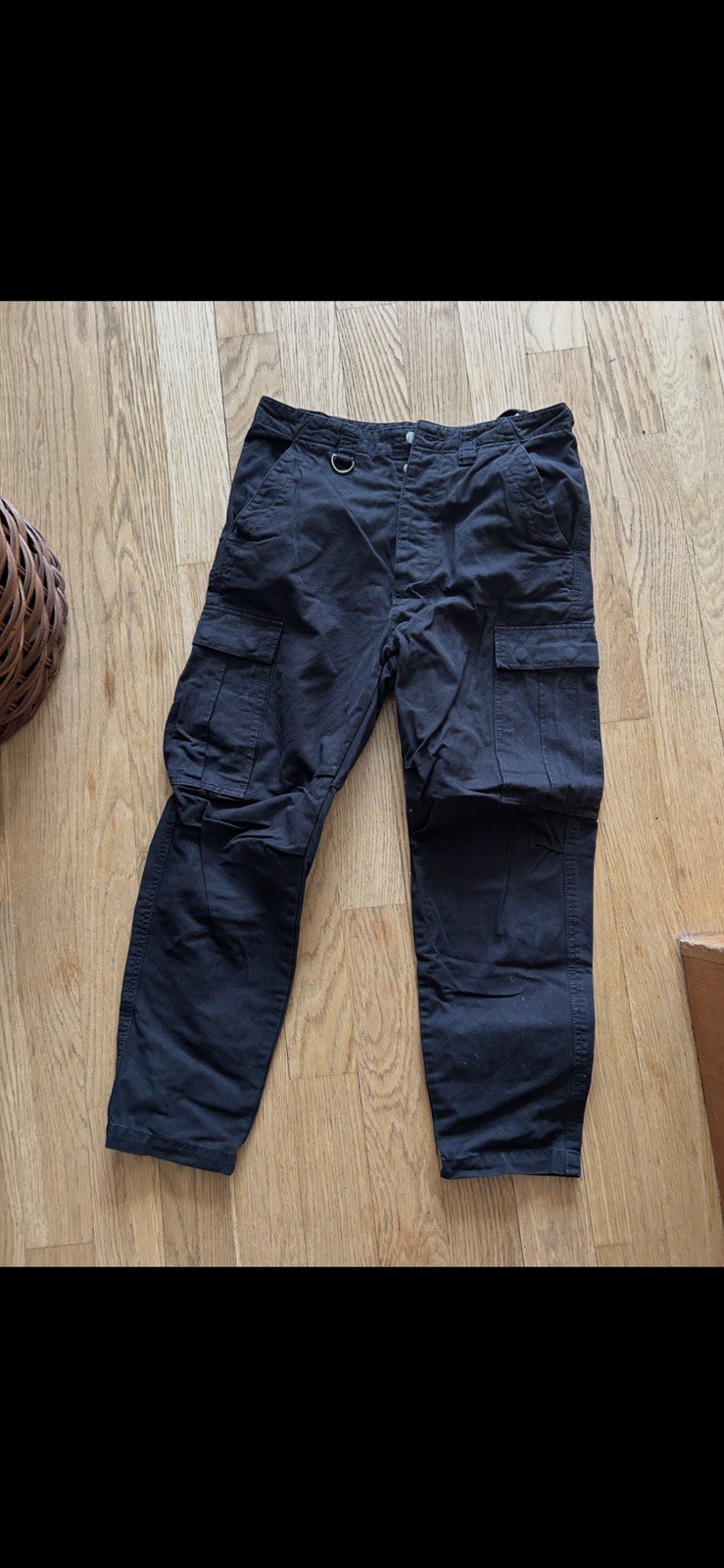 Ksubi Men’s Black Solid Cargo Pants Size 31 Regular Fit w/ Cargo Pockets