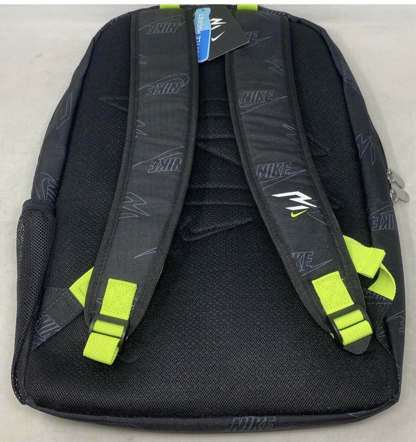 NEW Nike 3BRAND Graphic Backpack Black/Volt 30L Bottle Holder & Pockets Ret $55