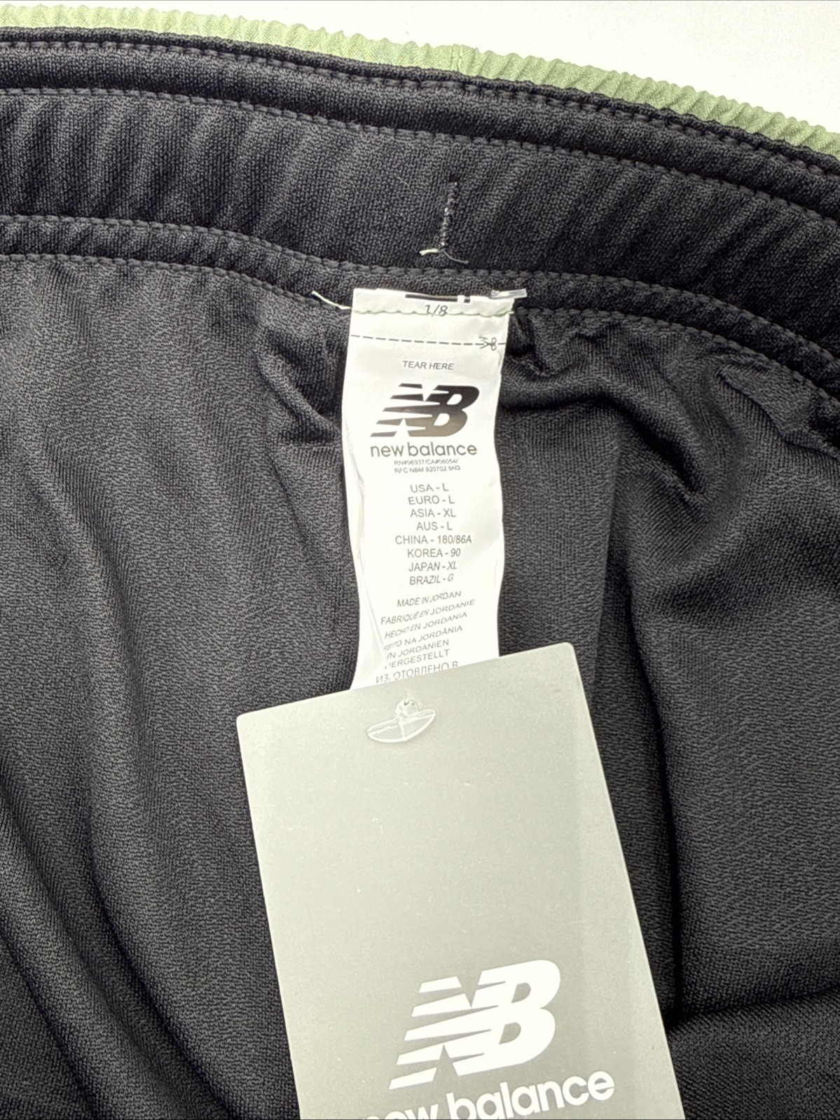 $52 New Balance Men’s Brief Running Shorts 5″ – Green – Large – New With Tags