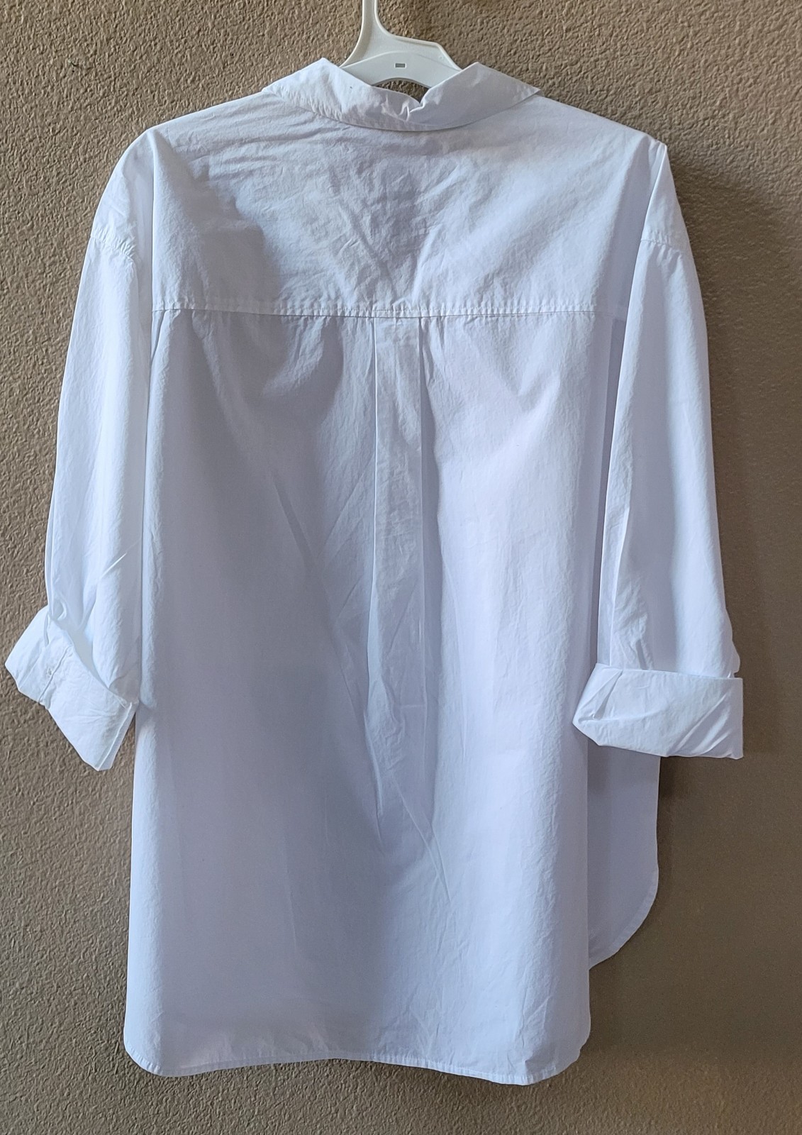 Universal Threads Blouse, Oversize Fit, Long Sleeve Size XL White 100% Cotton