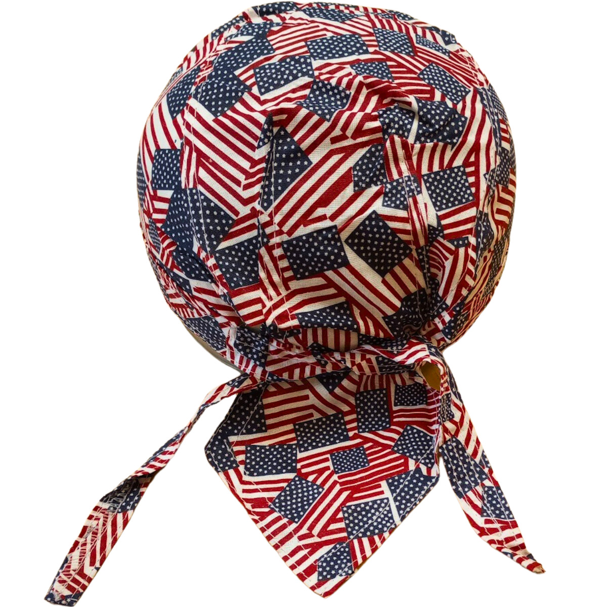 American Flag Durag Skull Cap US Head Wrap Biker Motorcycle Do Bandana Dew Rag