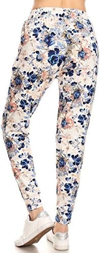 Leggings Depot Women’s Jogger Track Cuff Sweatpants With Pockets Patterned