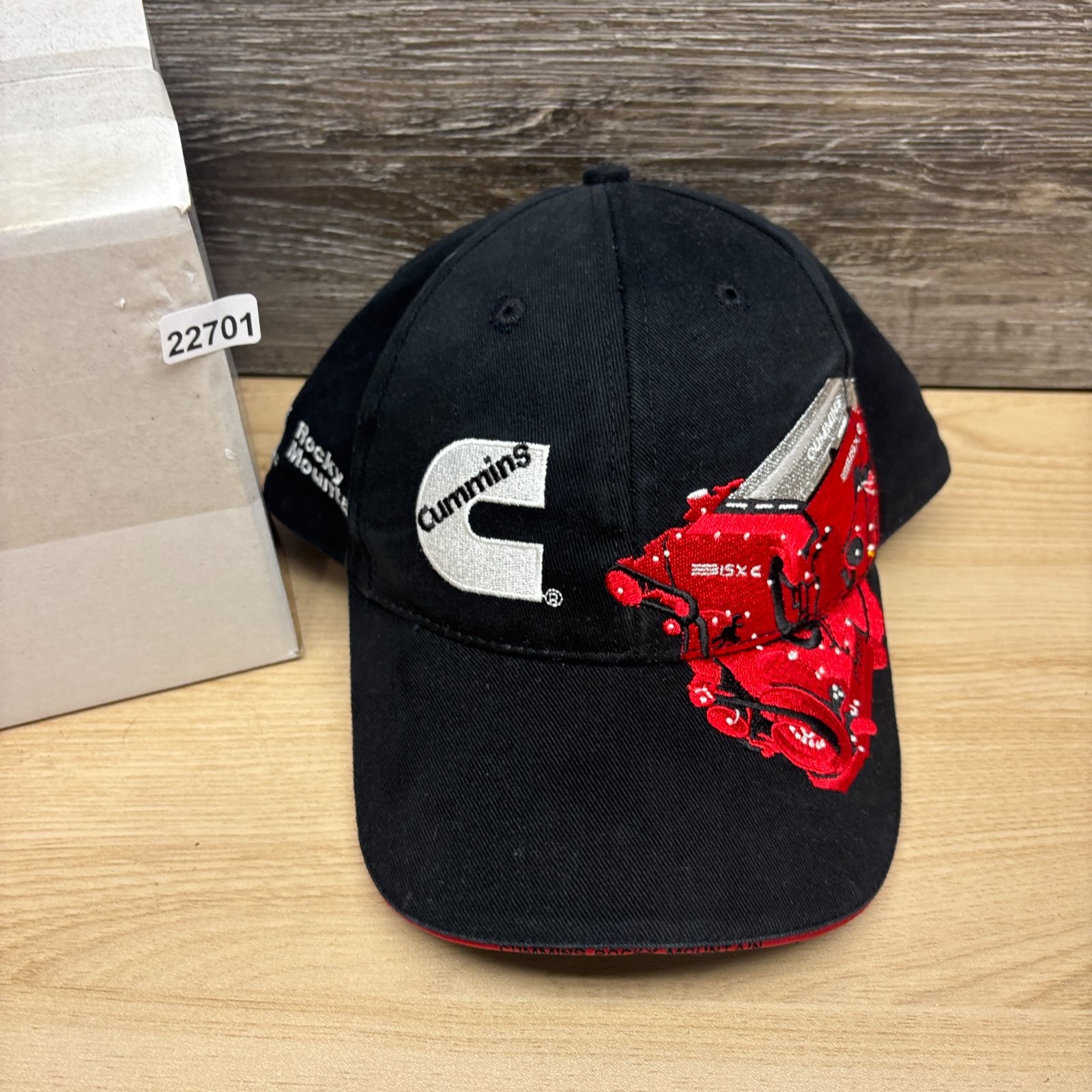 Cummins Hat Cap Strap Back Black ISX Diesel Engine Rocky Mountain Trucking Promo