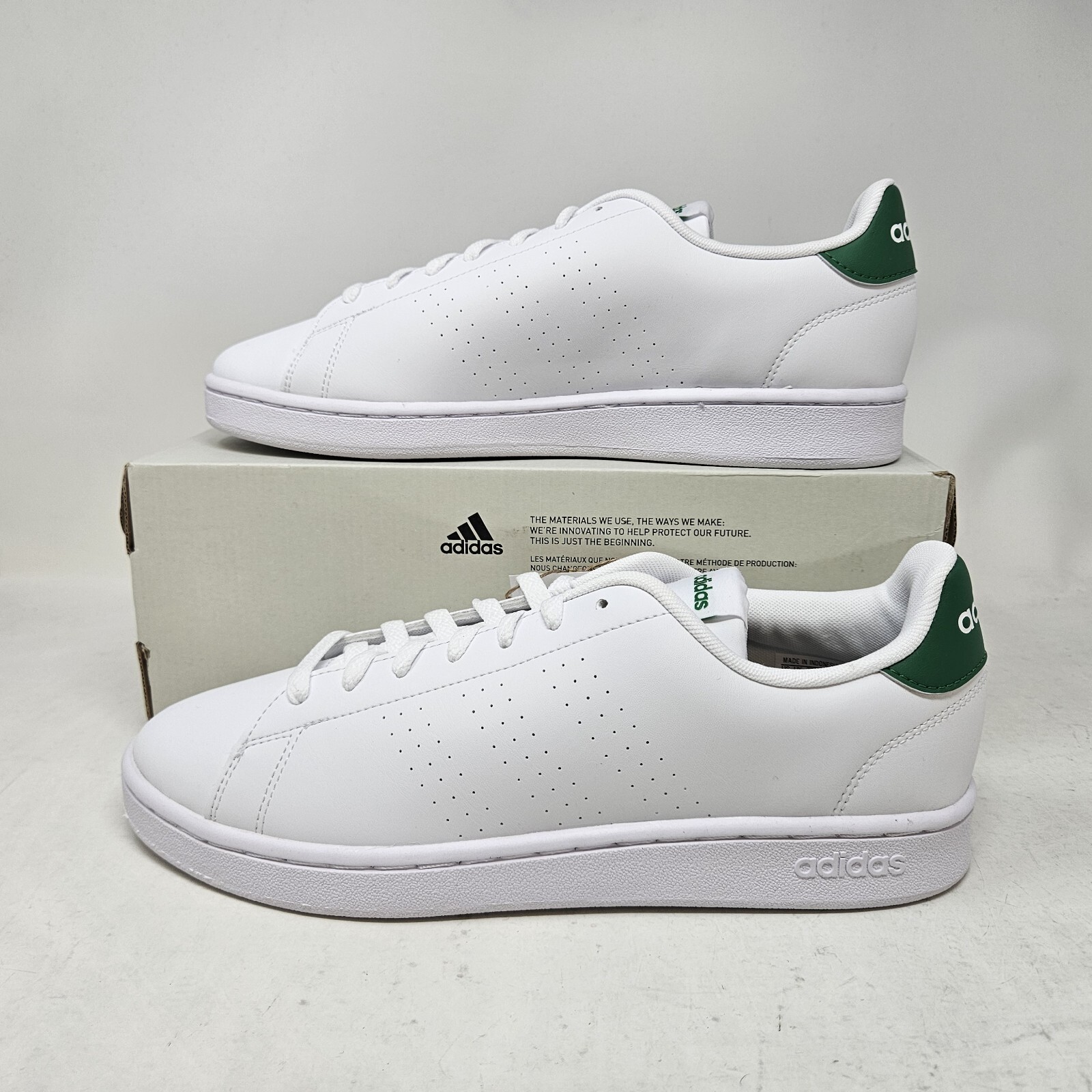 Mens Adidas Advantage Comfy Athletic White Green Shoes / GZ5300 / Multiple Sizes