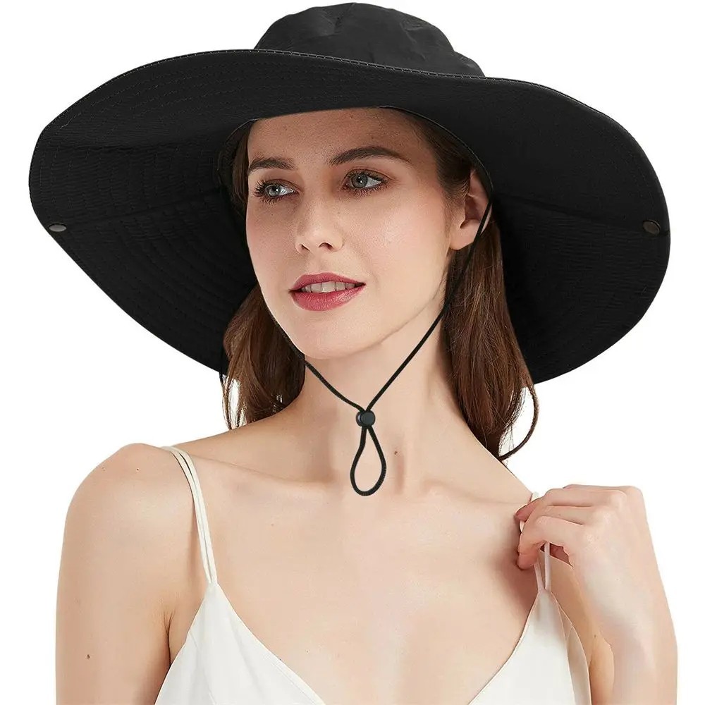 Men Wide Brim Sun Hat UV Protection Bucket Cap for Hiking Camping Fishing Safari