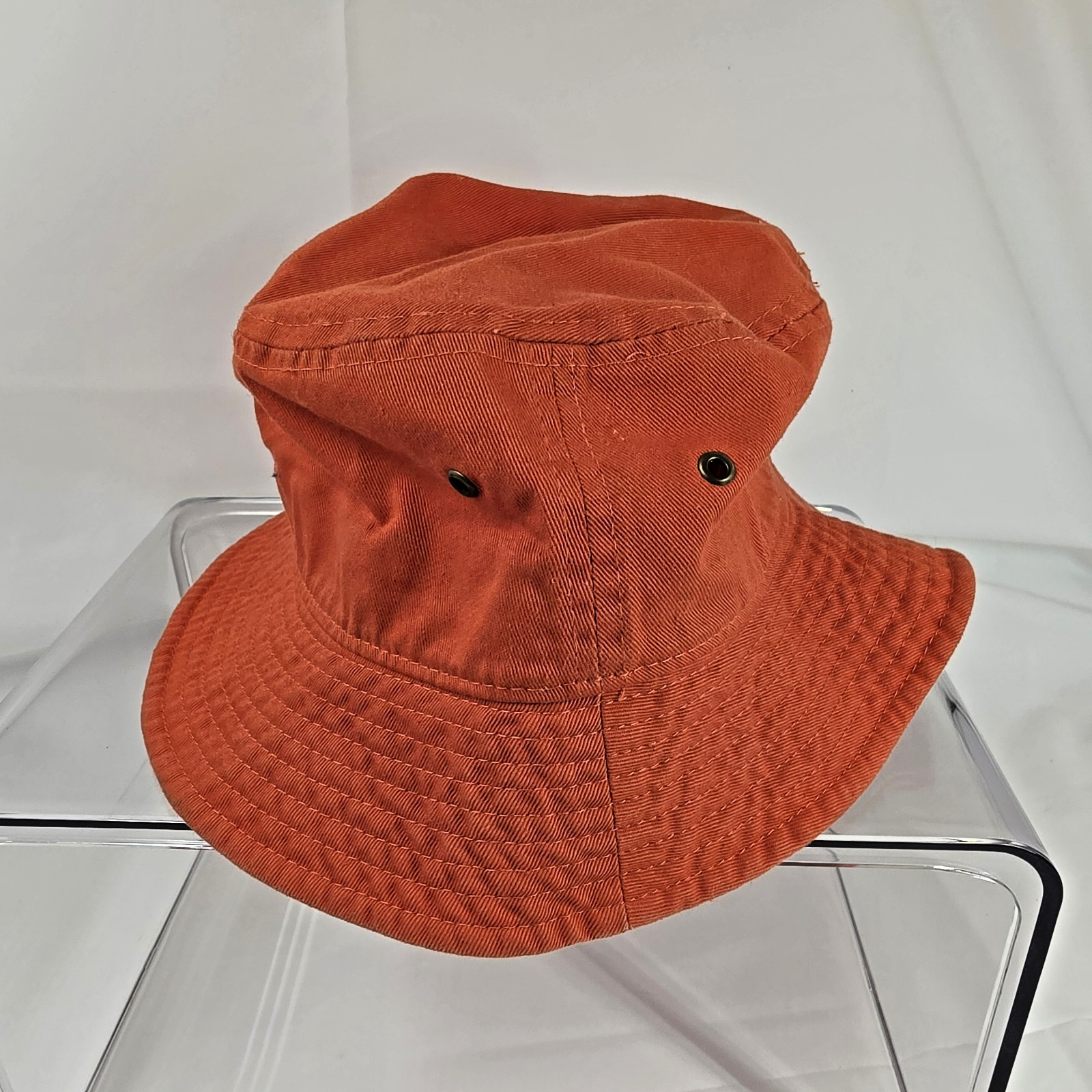 Gelante Bucket Hat Orange Cotton Sun Hat Unisex Size S/M Outdoor Fishing Hat