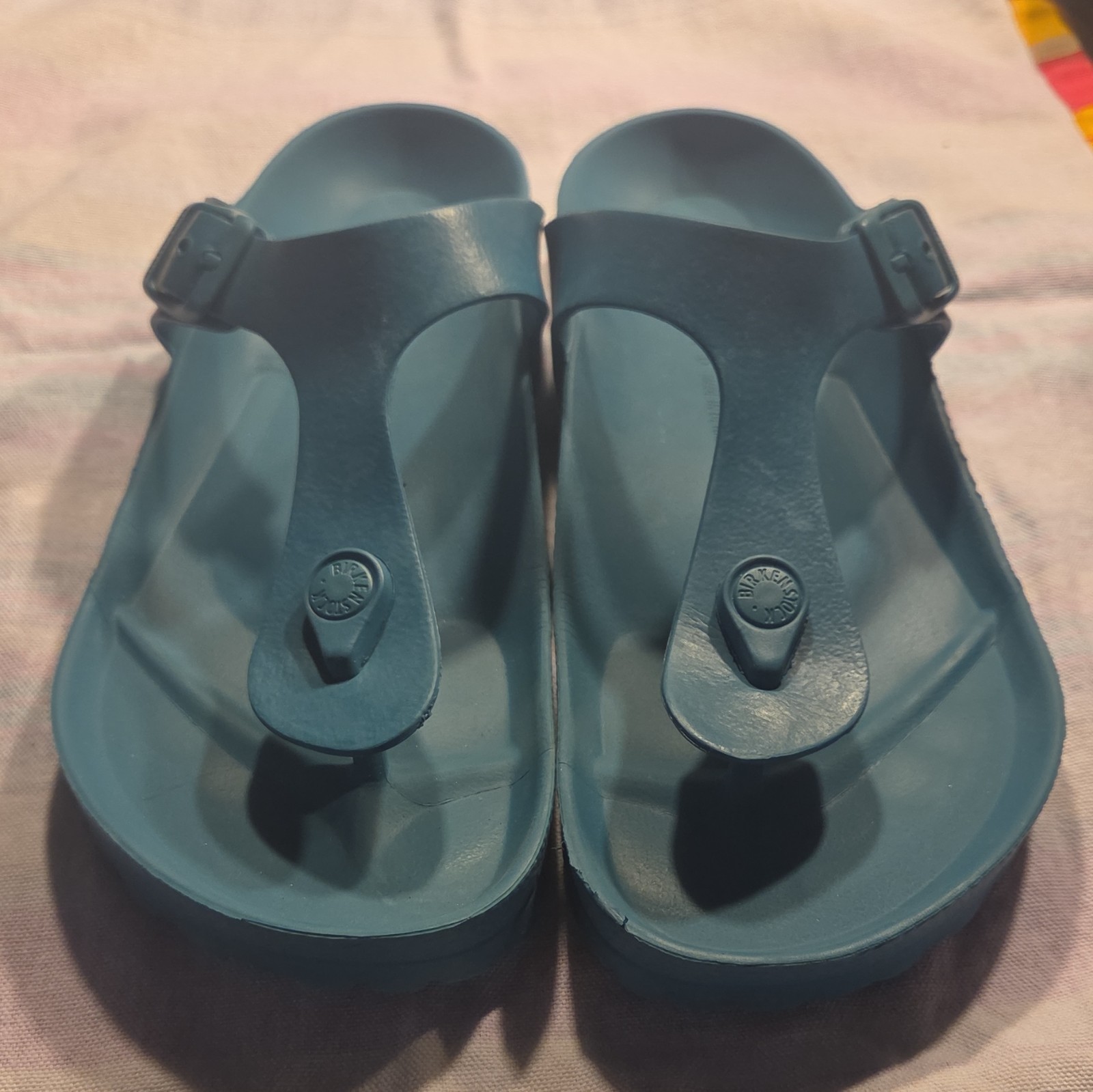 Birkenstock Women’s Turquoise Thong Sandals Gizeh EVA Waterproof EU 39 US 8 -8.5
