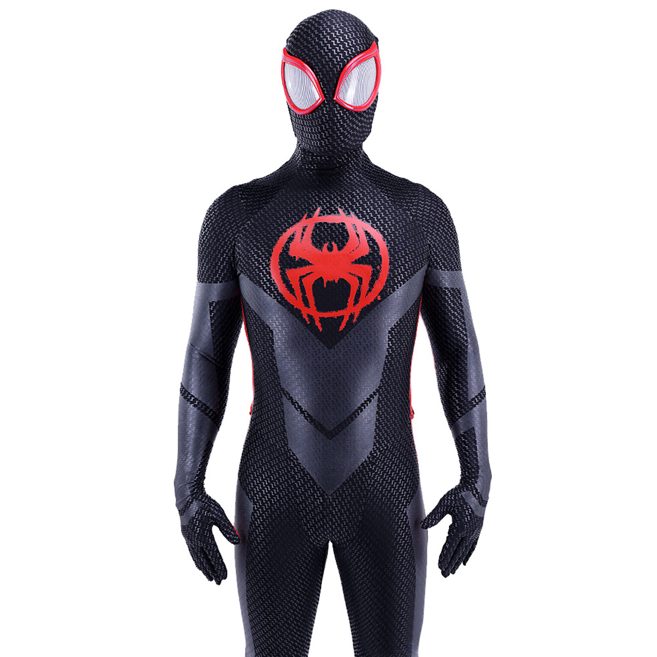 NEW Upgraded Miles Morales Spiderman Jumpsuit Armor Costume Cosplay COS