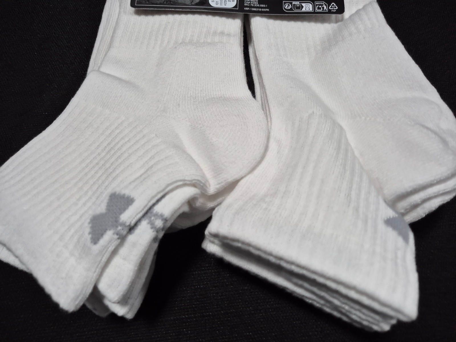 Under Armour -Mens Performance Training Cotton Cushioned Quarter Socks SZ 8.5-13