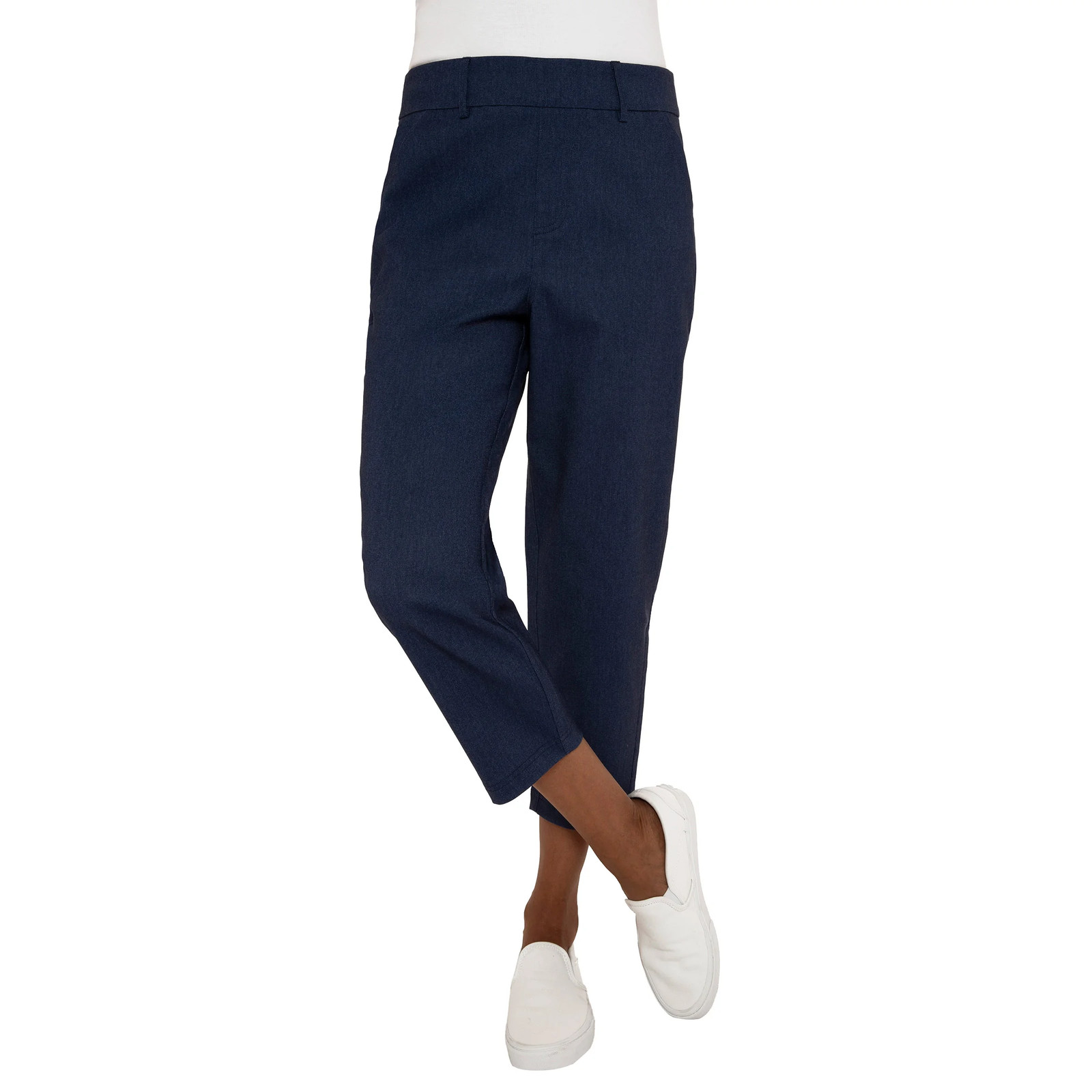 Mario Serrani Women’s Pull-On Capri Front Pockets Mid Rise