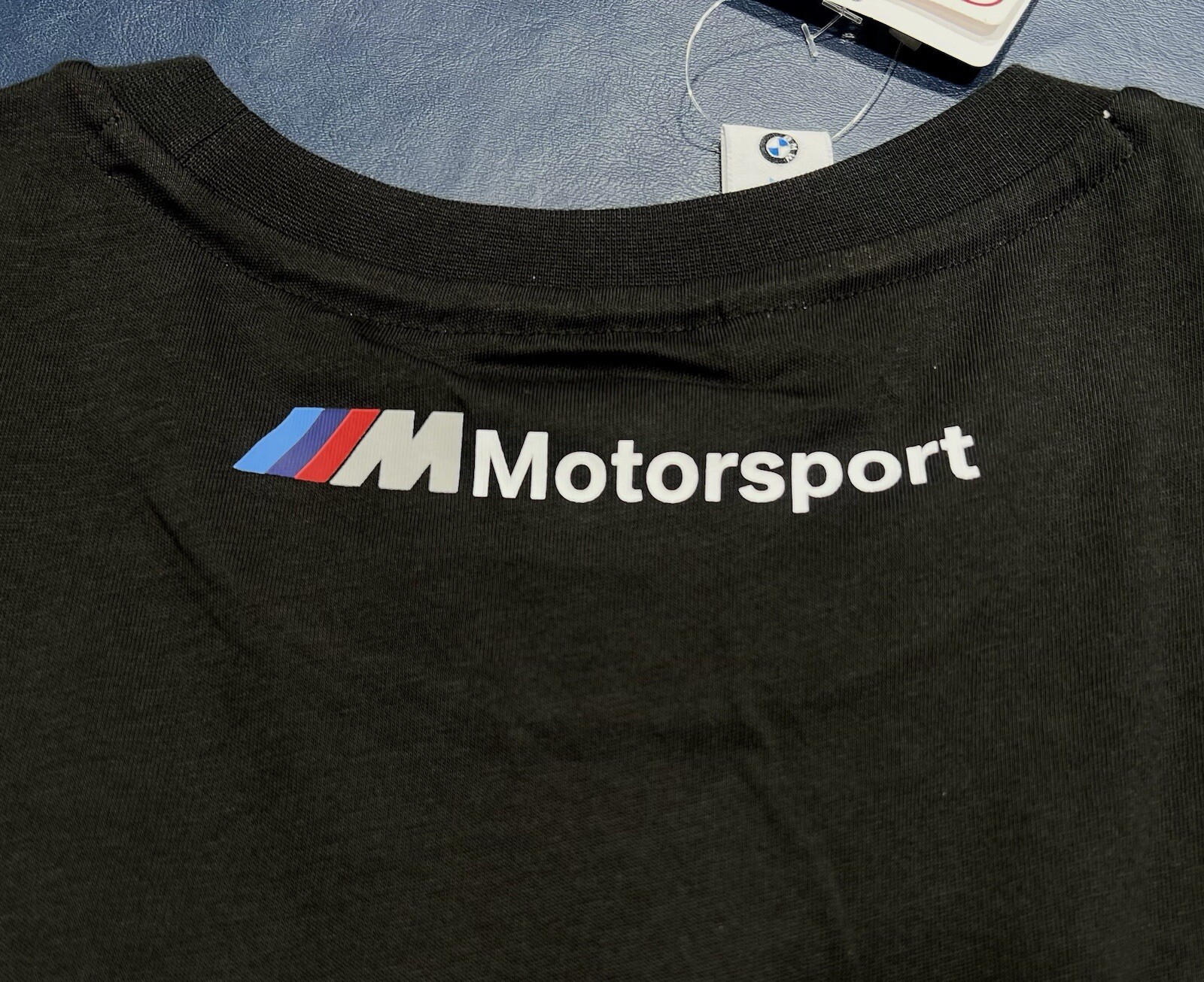 PUMA BMW MOTORSPORT MMS ESSENTIAL VERTICAL & BACK LOGO SHIRT MEN’S SIZE XL, NWT!