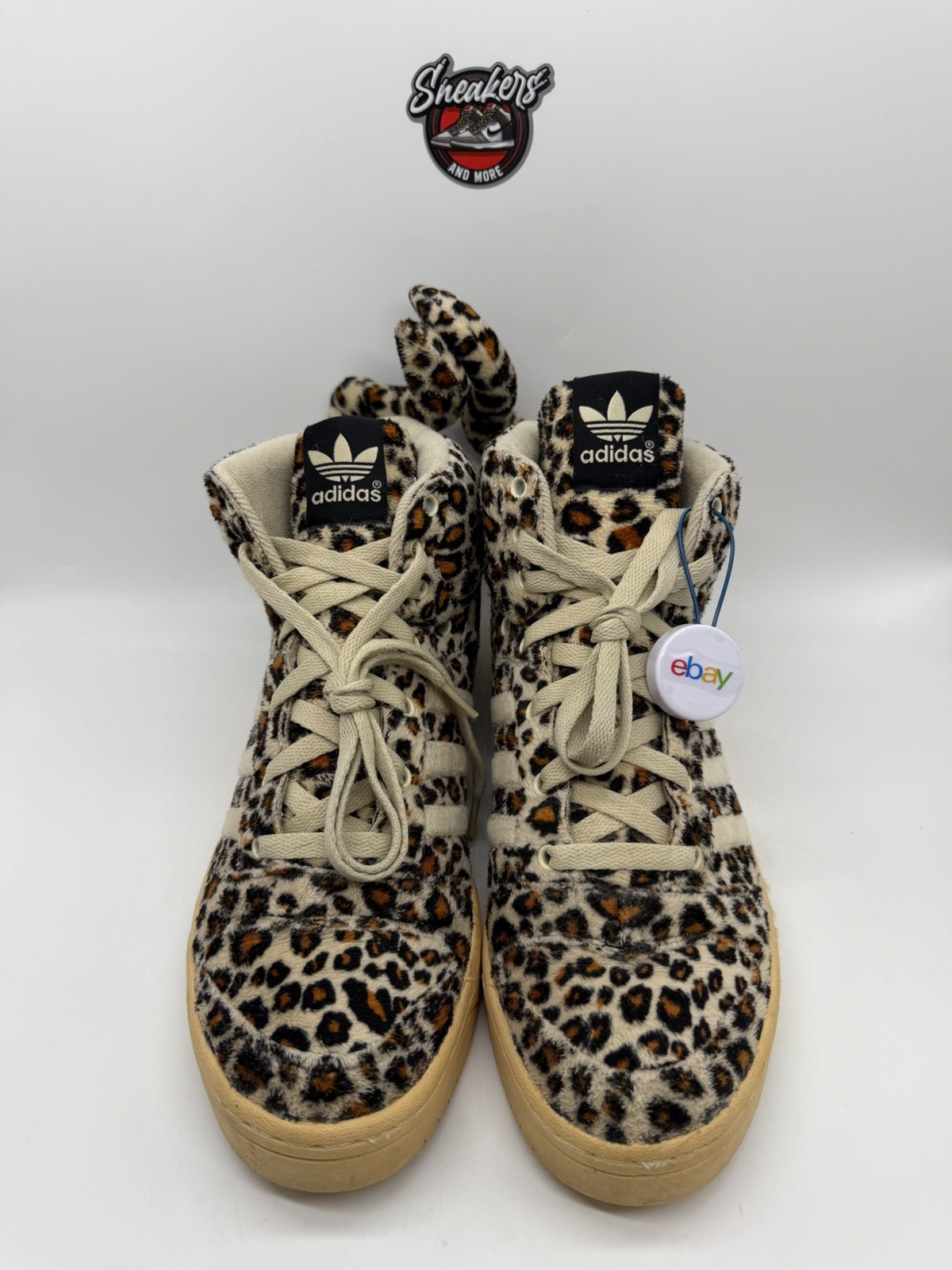Adidas x Jeremy Scott Leopard Cheetah Animal Tail Wings Bear Mens V24536 Size 11
