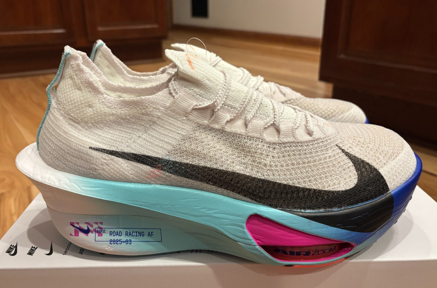 Nike Air Zoom Alphafly Next% 3 White Black Hyper Turquoise FD8311 104 Size 12
