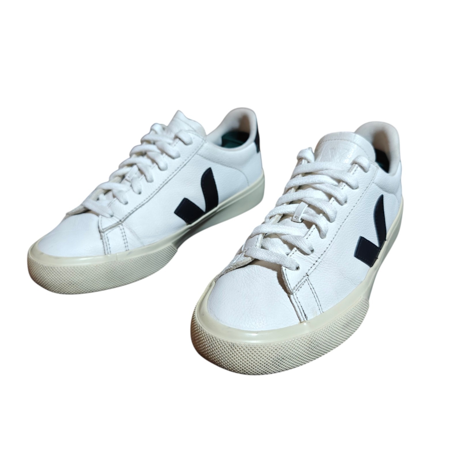 VEJA Campo Sneakers White/Black Low-Top Casual Sporty Comfort Women’s Size 7