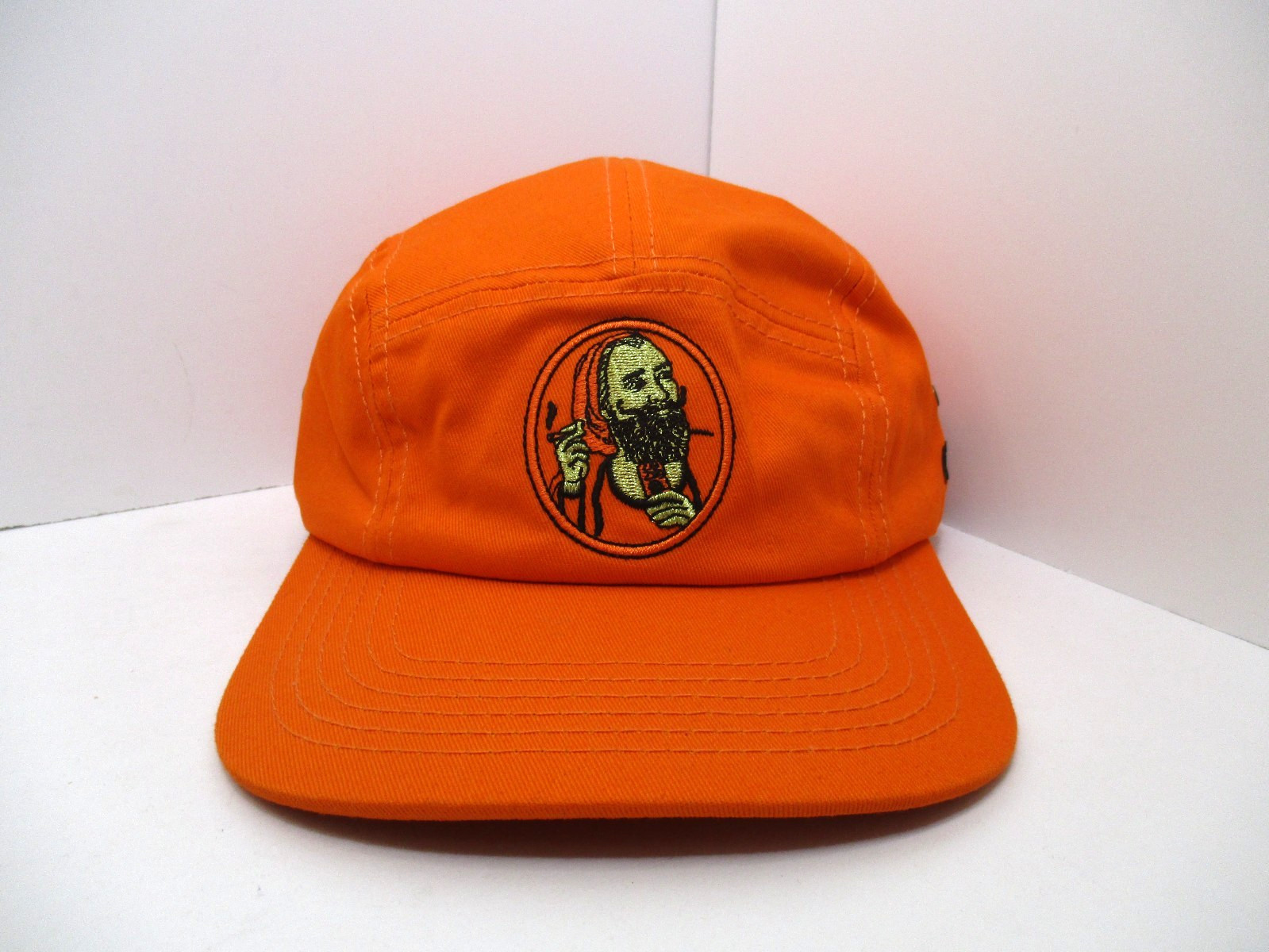 Zig Zag No. 225 Adult Orange 5-Panel Baseball Hat Embroidered Adjustable Buckle