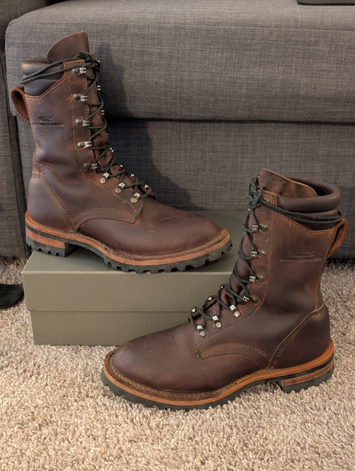 White’s Boots Fire Hybrid Brown Sz 7.5D C295H-DIS USA Free Shipping