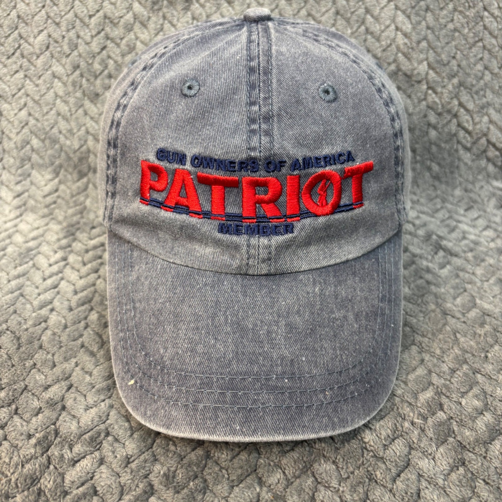 Sportsman Gun Owners of America Patriot Member Hat Blue Washed Cotton Cap GOA