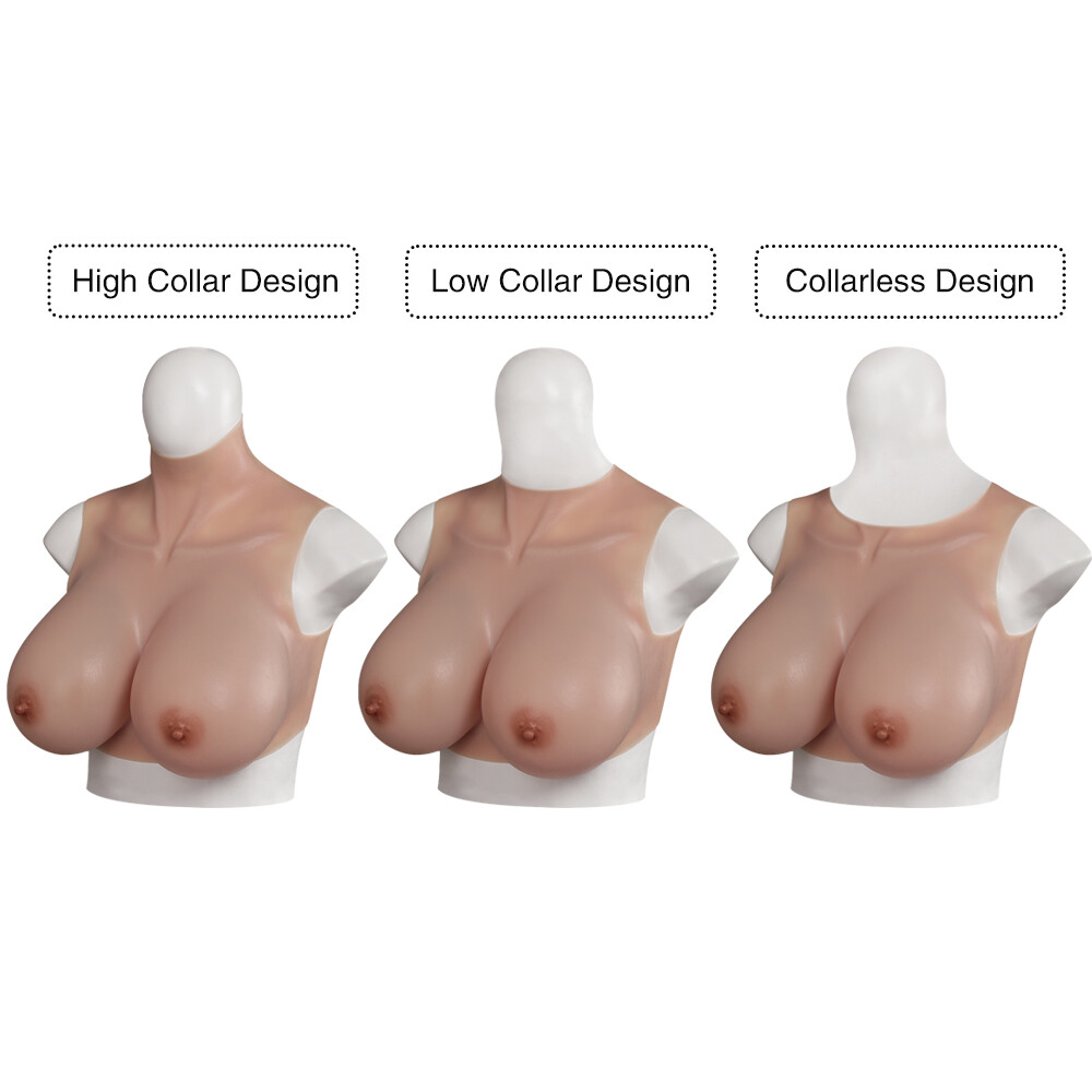 Crossdresser Breast Forms Silicone Breast plates B-H Cup Drag Queen Fake Boobs