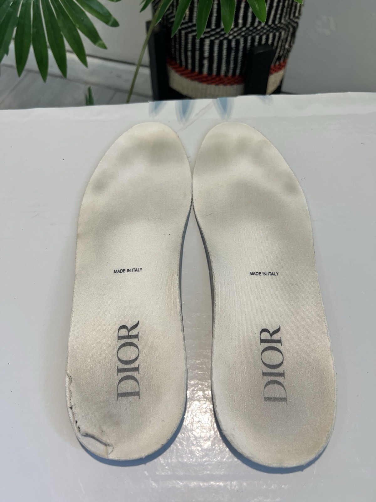 Dior B25 White Knit Fabric Slip-On Sneakers EU 42 || US 9