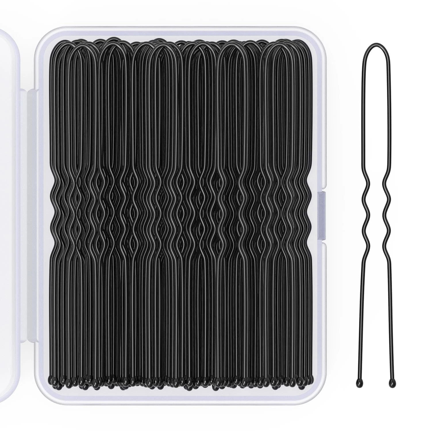 U Shaped IKOCO 2.4 inch Hair Pins for Women’s Ballet Buns with Storage Box