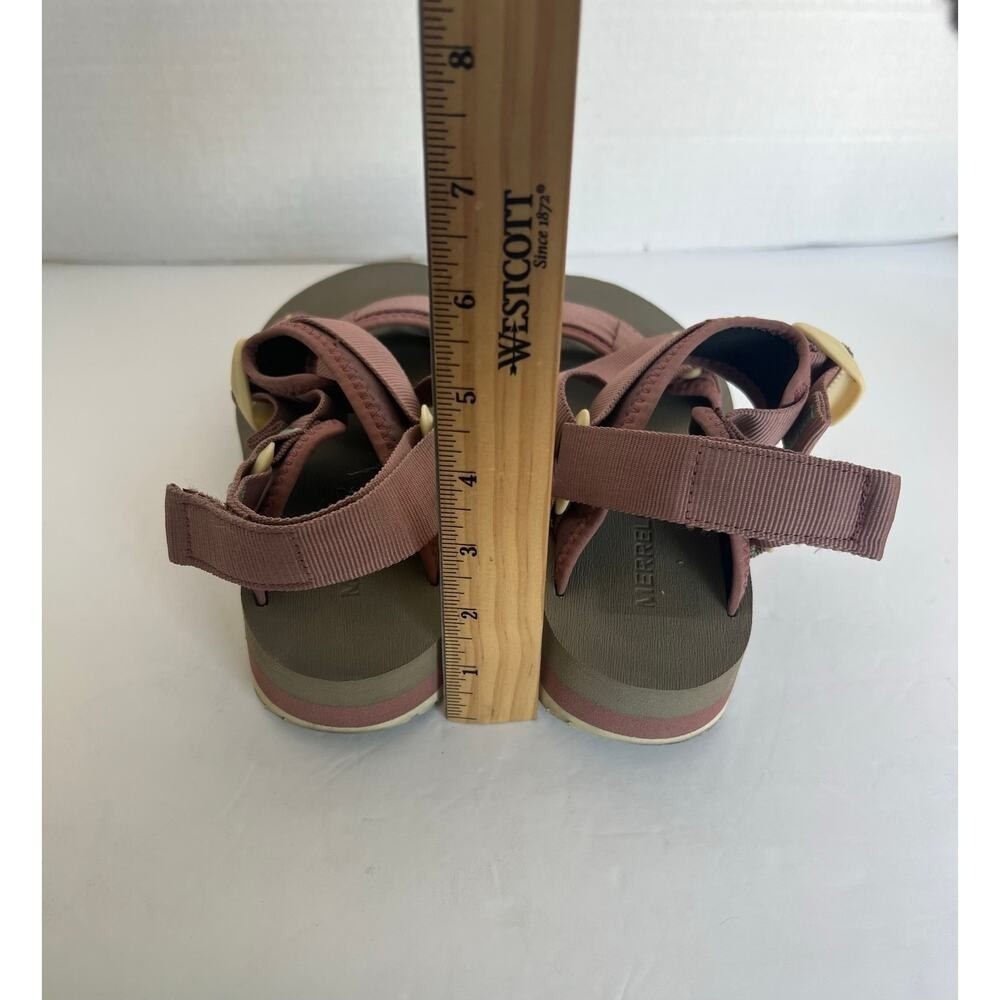 Merrell Comfort Pink Leather Buckle Strap Casual Sporty Slide Sandals Sz 7