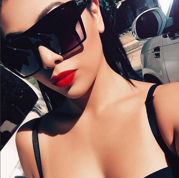 XXL OVERSIZED “Lauren” Women Sunglasses Flat Top Square Shadz Gafas ROSE