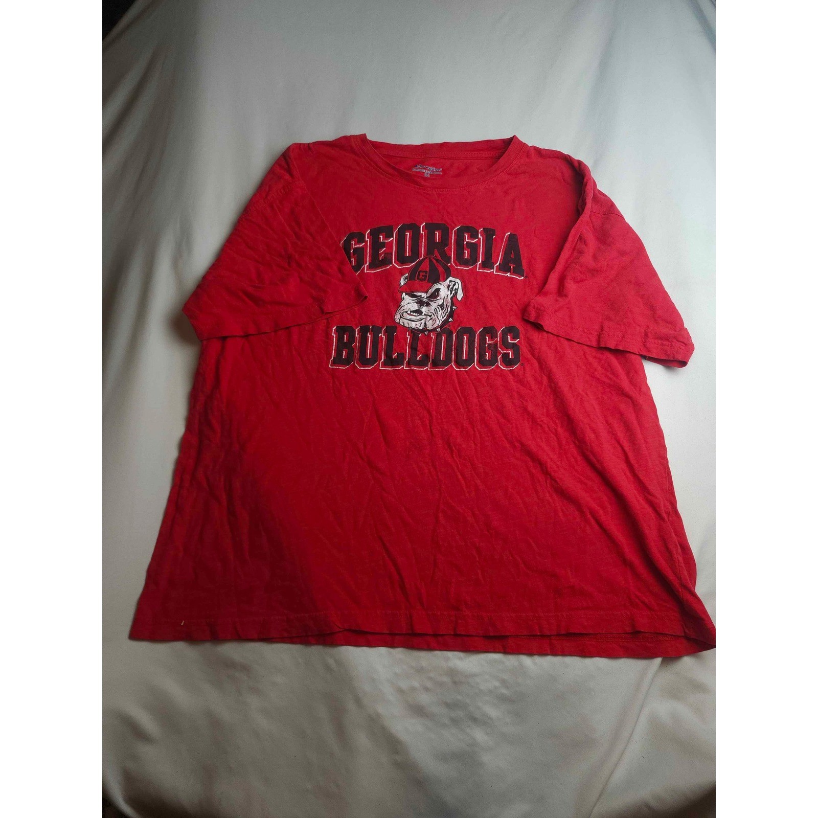 Champion Georgia Bulldogs Red Graphic T-Shirt Mens 2XL NCAA College Football Tee