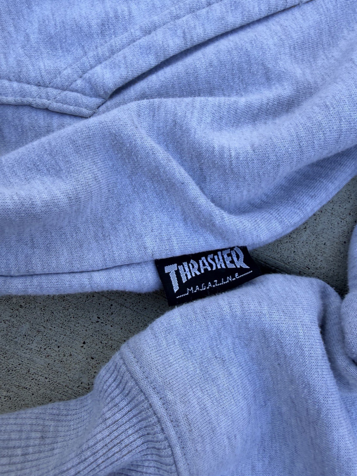 Thrasher Magazine Gray Flame Logo Graphic Pullover Hoodie Men’s Size S