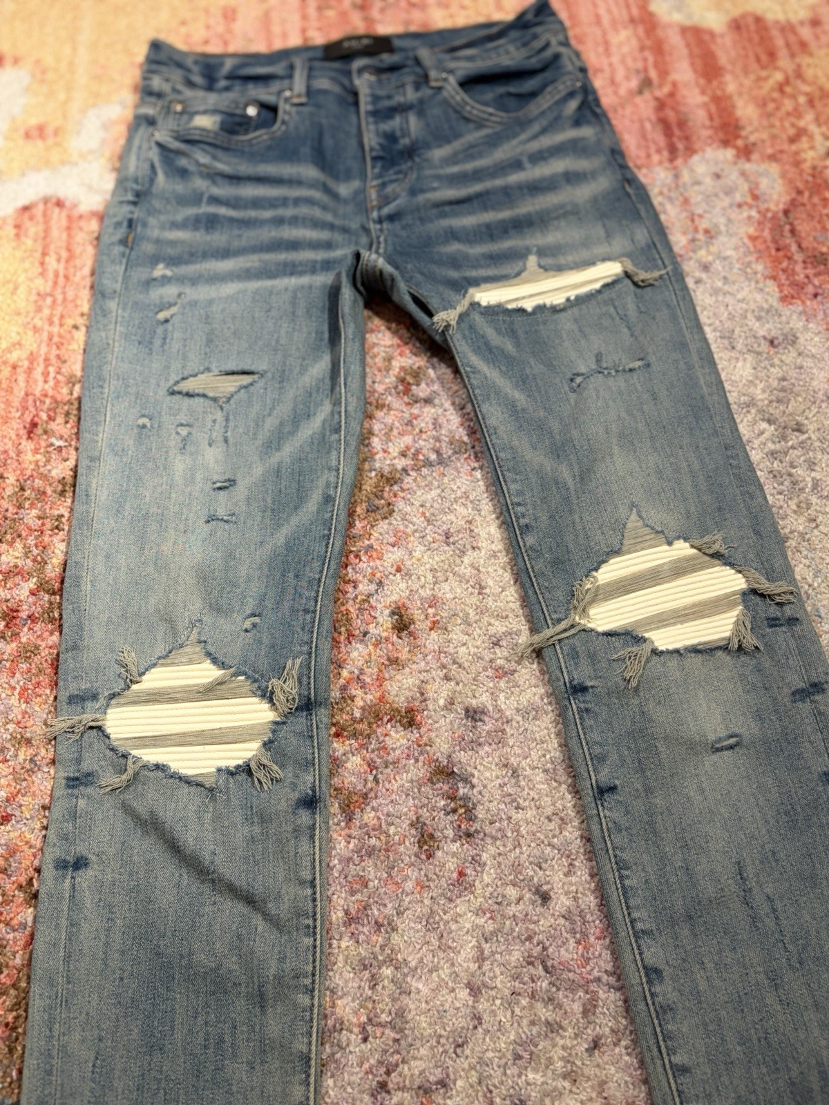 AMIRI MX1 White Patch Denim Size 30
