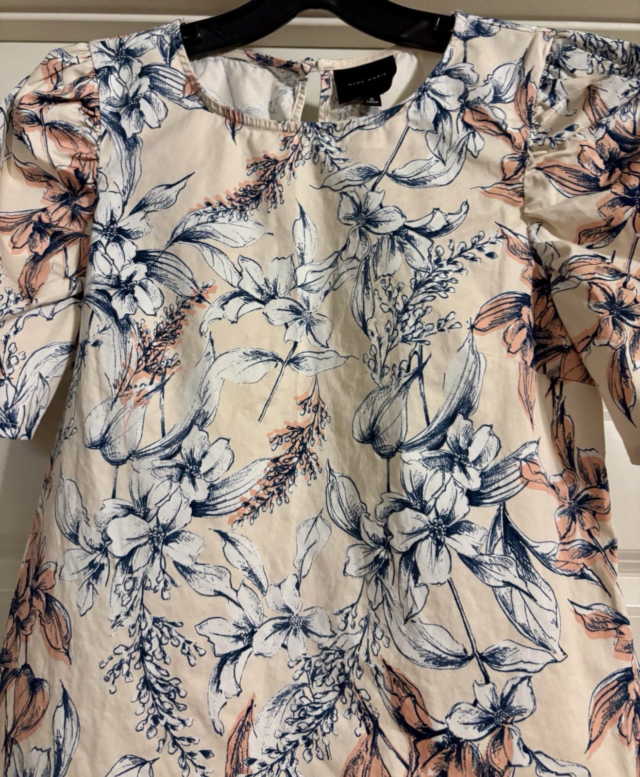 Alex Marie Boho Cottagecore Old Money Puff Sleeve Luxury Keyhole Back Size S
