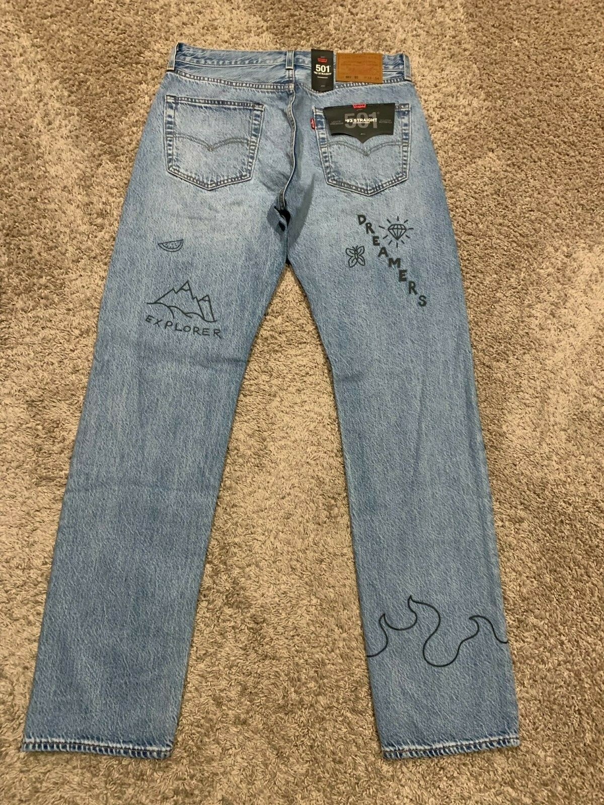Levi’s Premium 501 ’93 Straight Jeans Young Legend Men’s 32X34 NWT RT$108 0157
