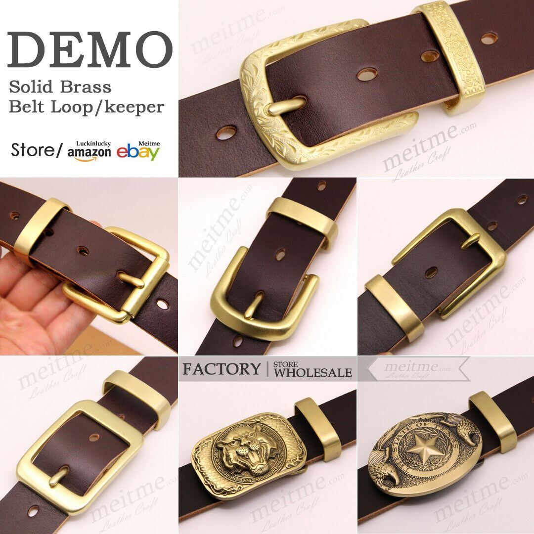 Wholesale Belt Spacer solid brass belt keeper Carved pattern belt Loop 1.5″40mm