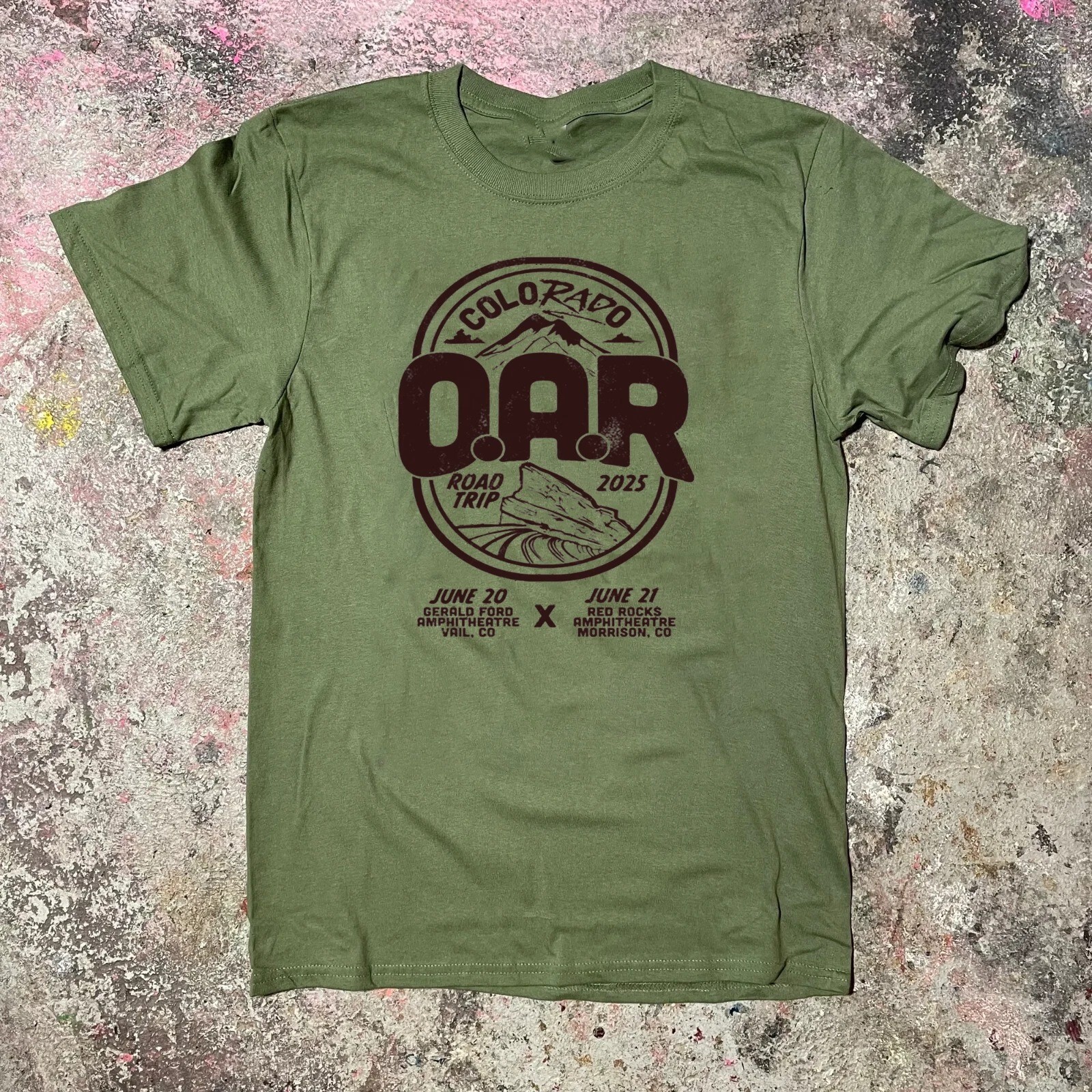 NEW O.A.R. Tour 2025 Poster Gift Full Size S to 5XL Military Green T-shirt