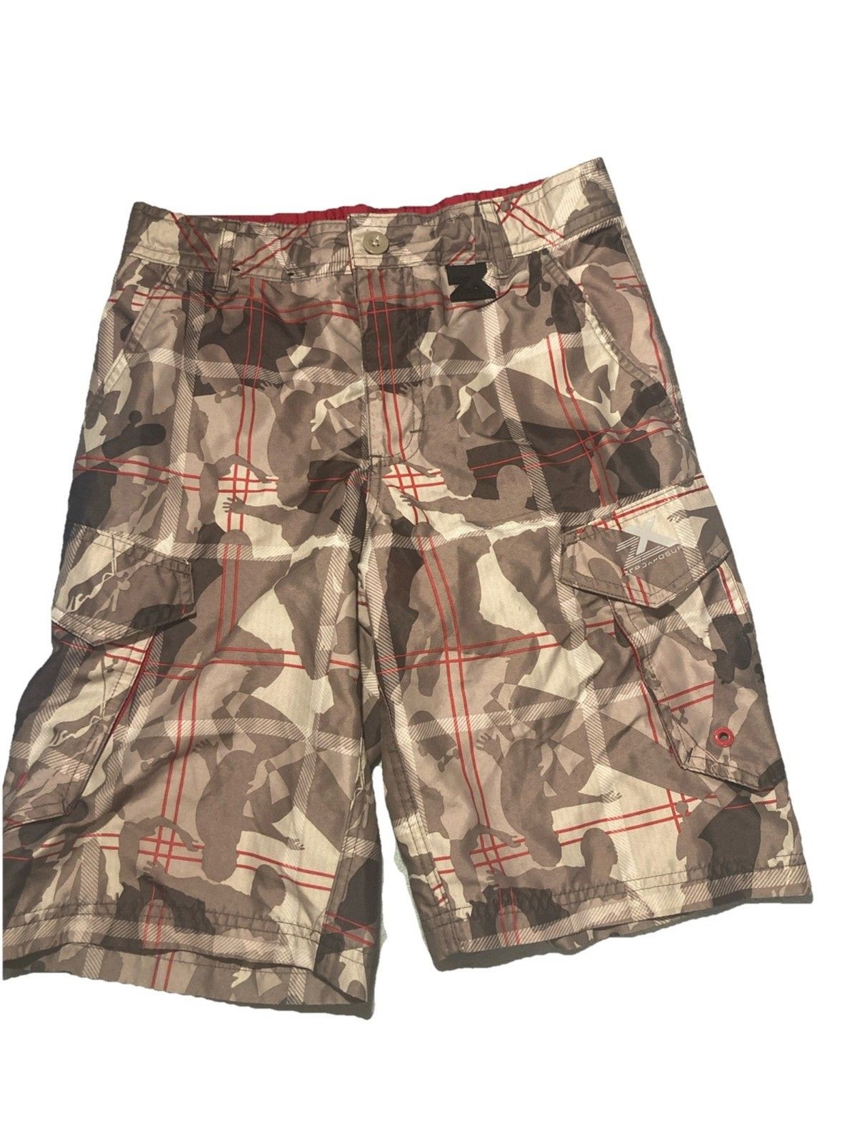 Boys 10/12 Swim Trunks, Zero Exposure, Button& Hook Fly, Adjustable Waist, GUC