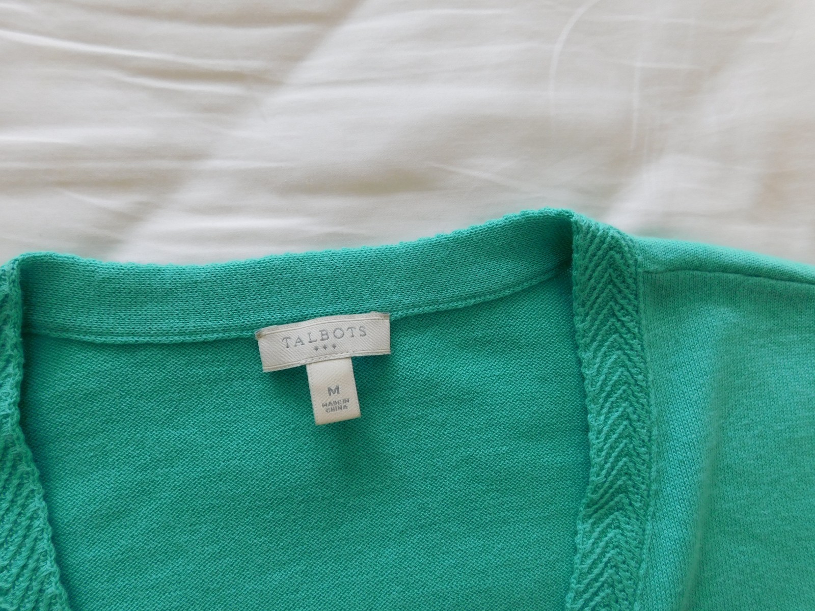 Talbots Cotton Blend V-neck Cardigan Women’s Size M Comfycore Business Casual