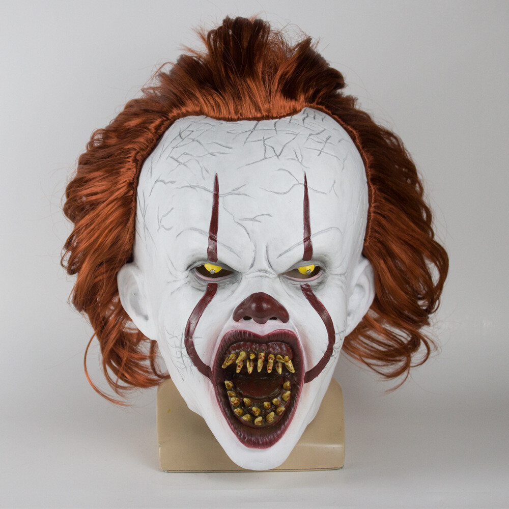 LED Pennywise Clown Mask Stephen King’s It Chapter Two Masque Movie Cosplay Mask