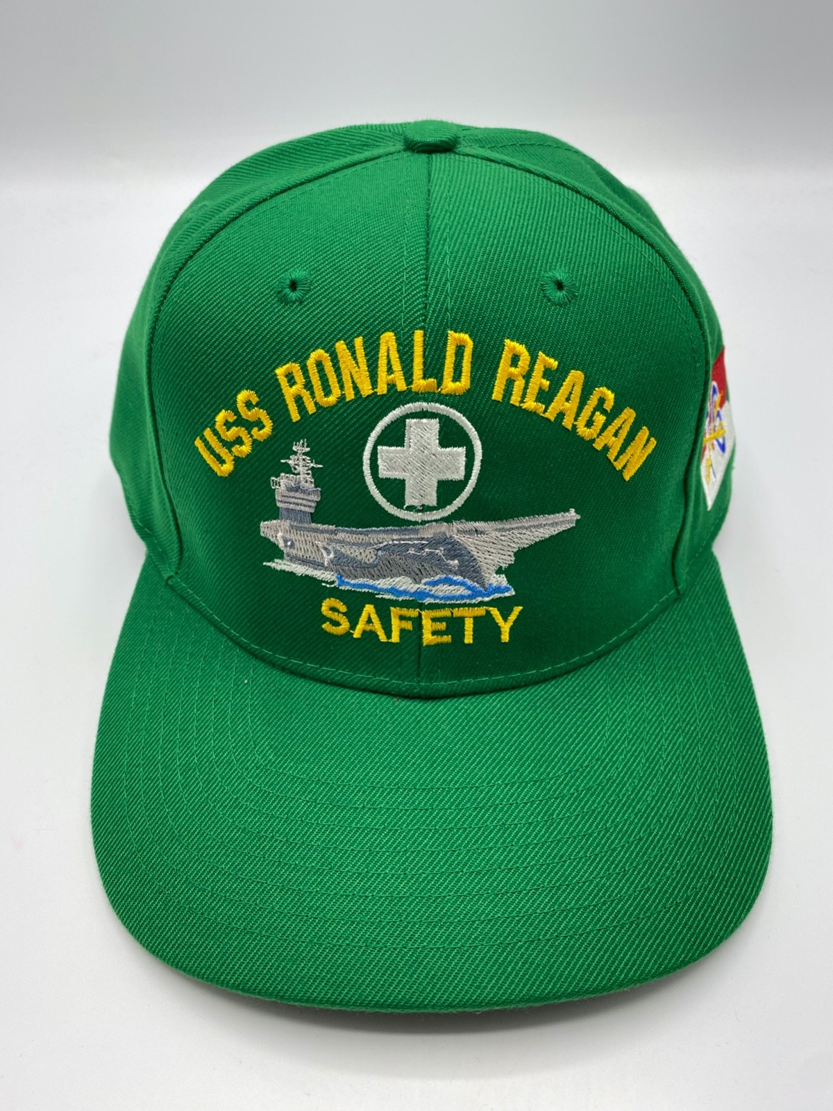 The Corps USS Ronald Reagan CVN 76 Safety Green Baseball Cap Hat One Size